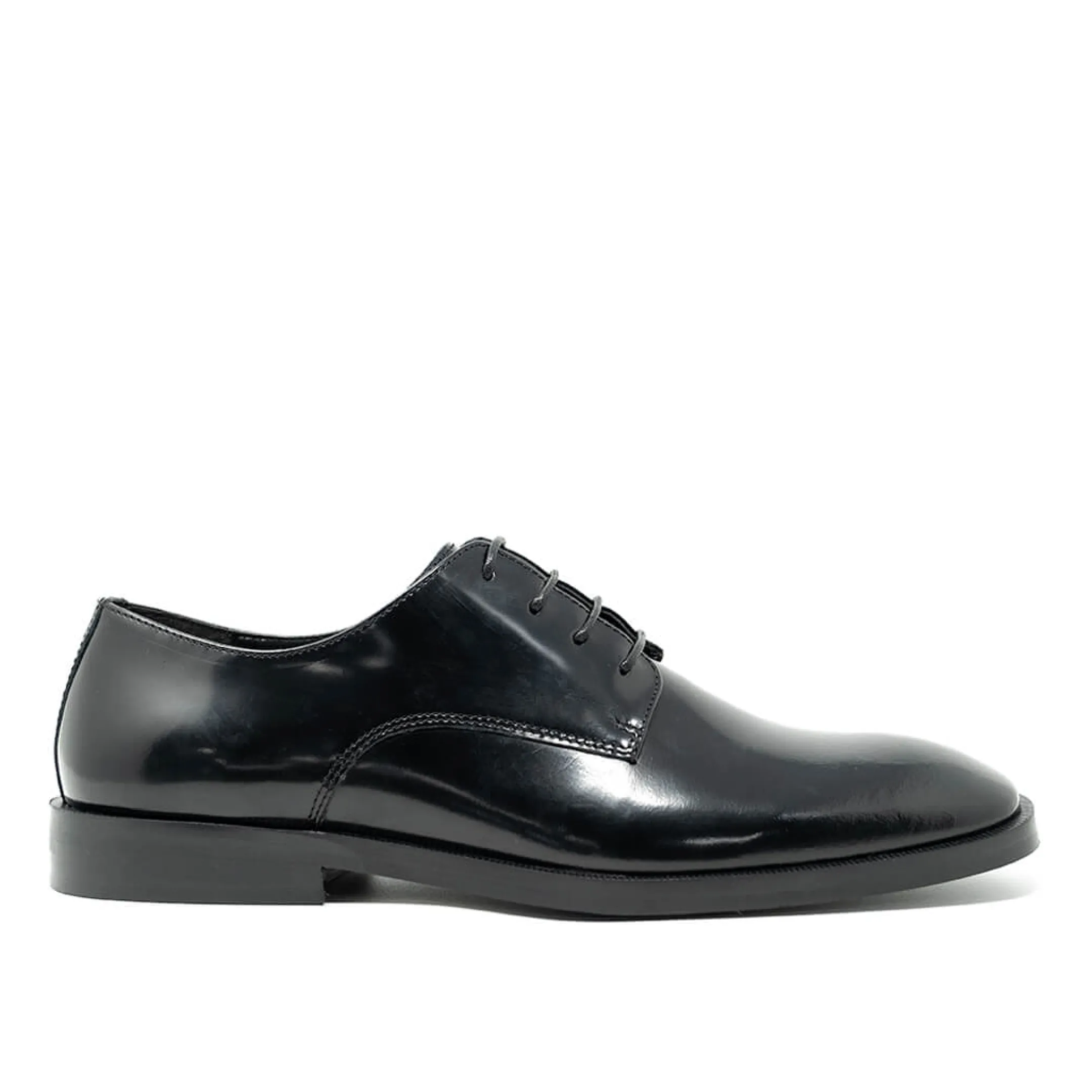 Online Walk London Alex Derby Shoe Black Leather