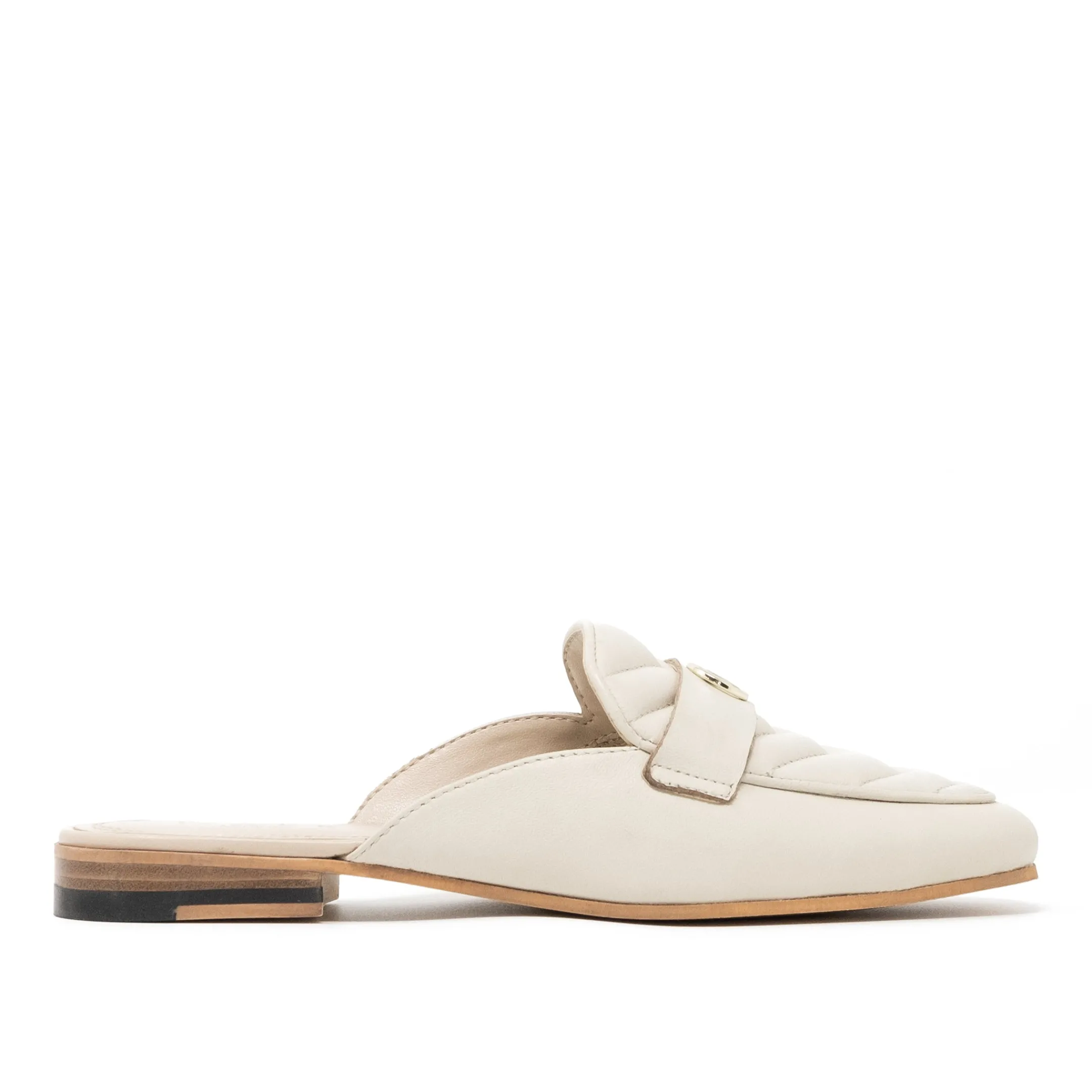 Fashion Walk London Bella Quilted Mule Loafer