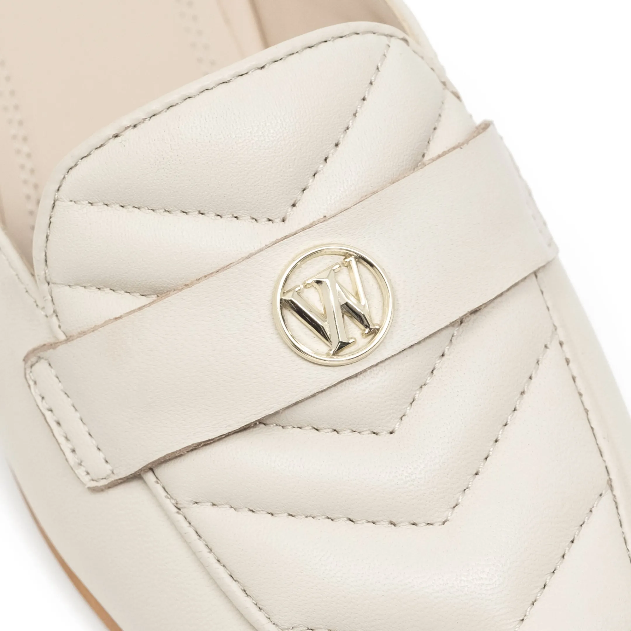 Fashion Walk London Bella Quilted Mule Loafer
