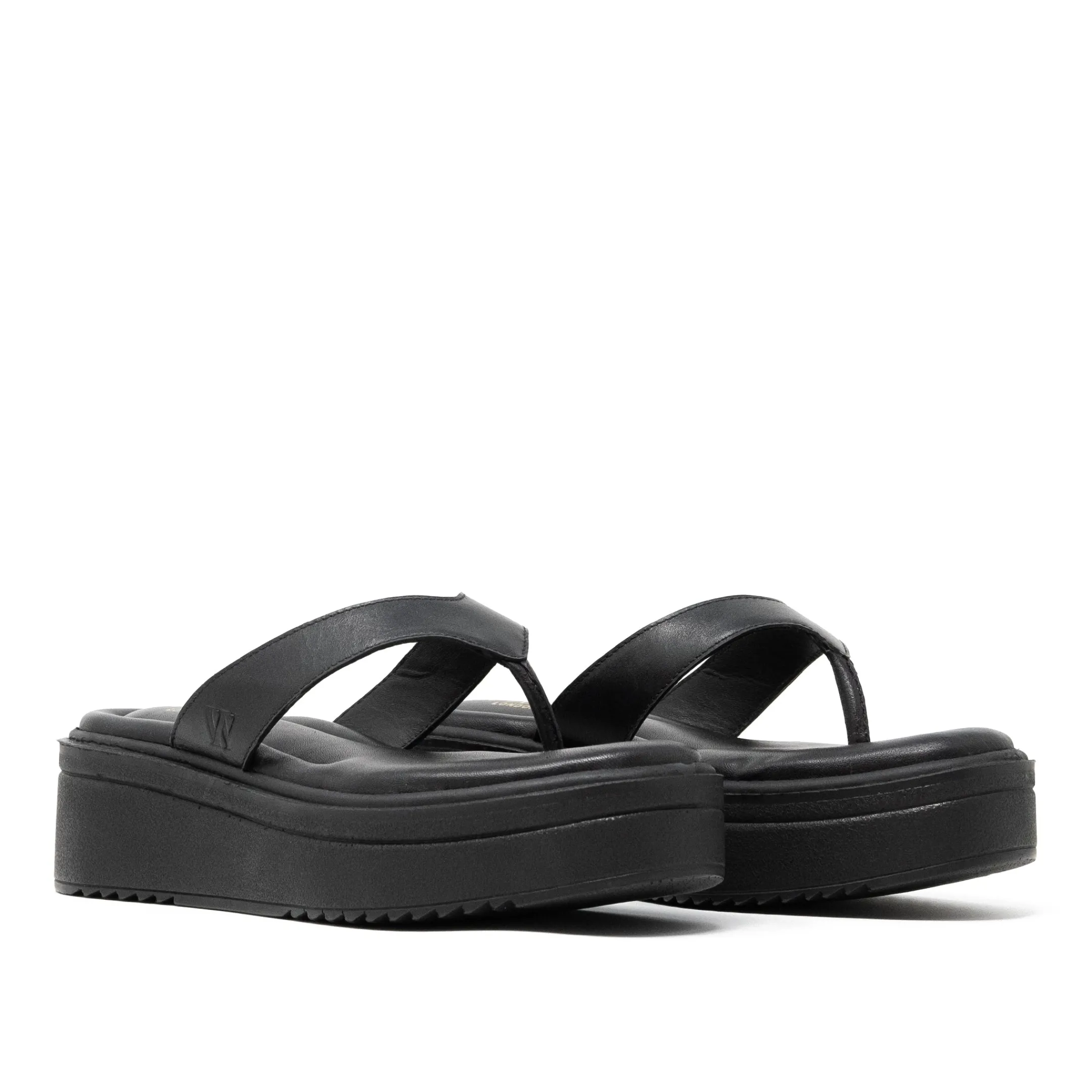 Best Walk London Berlin Toe Post Sandal Black
