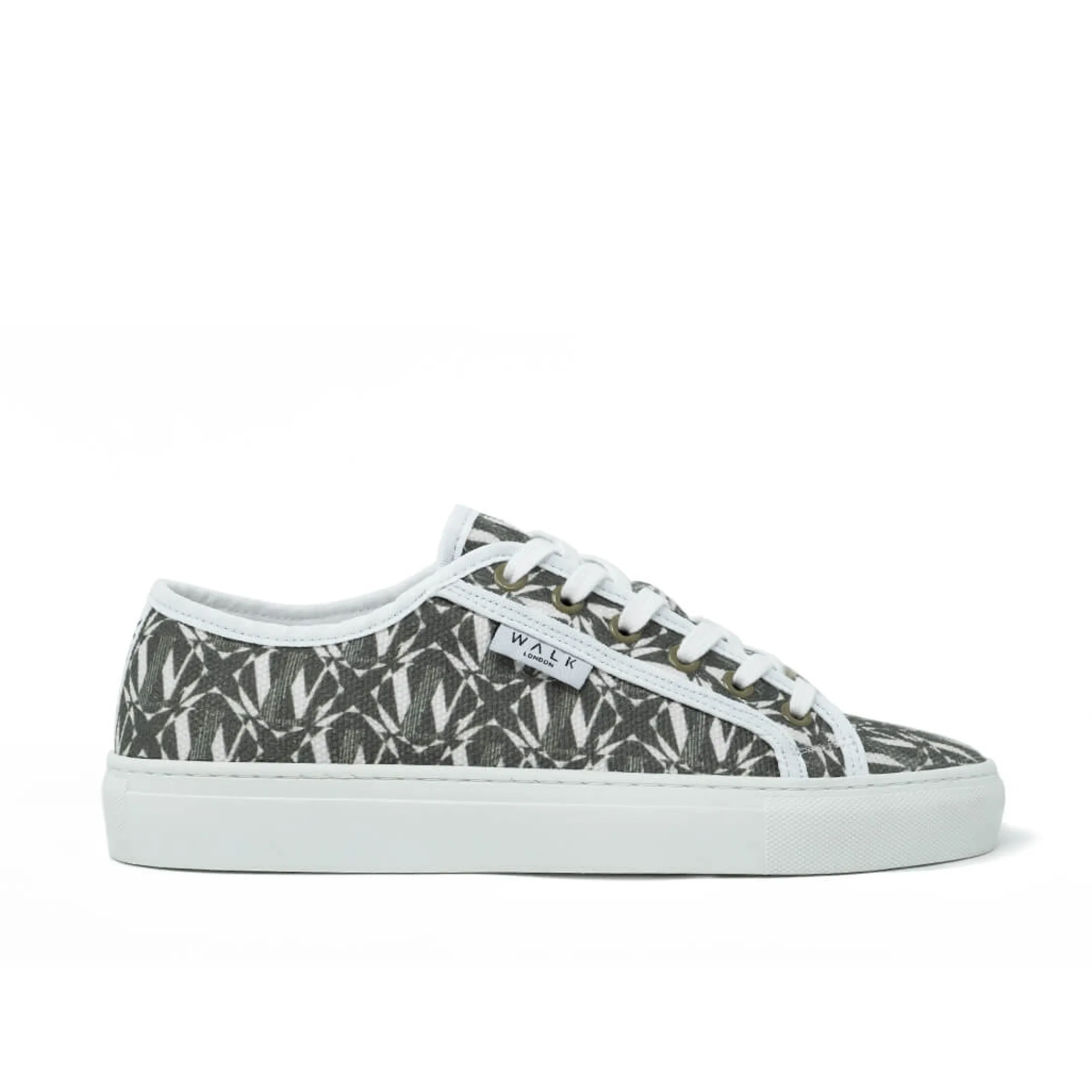 Clearance Walk London Boulevard Monogram Trainer Khaki