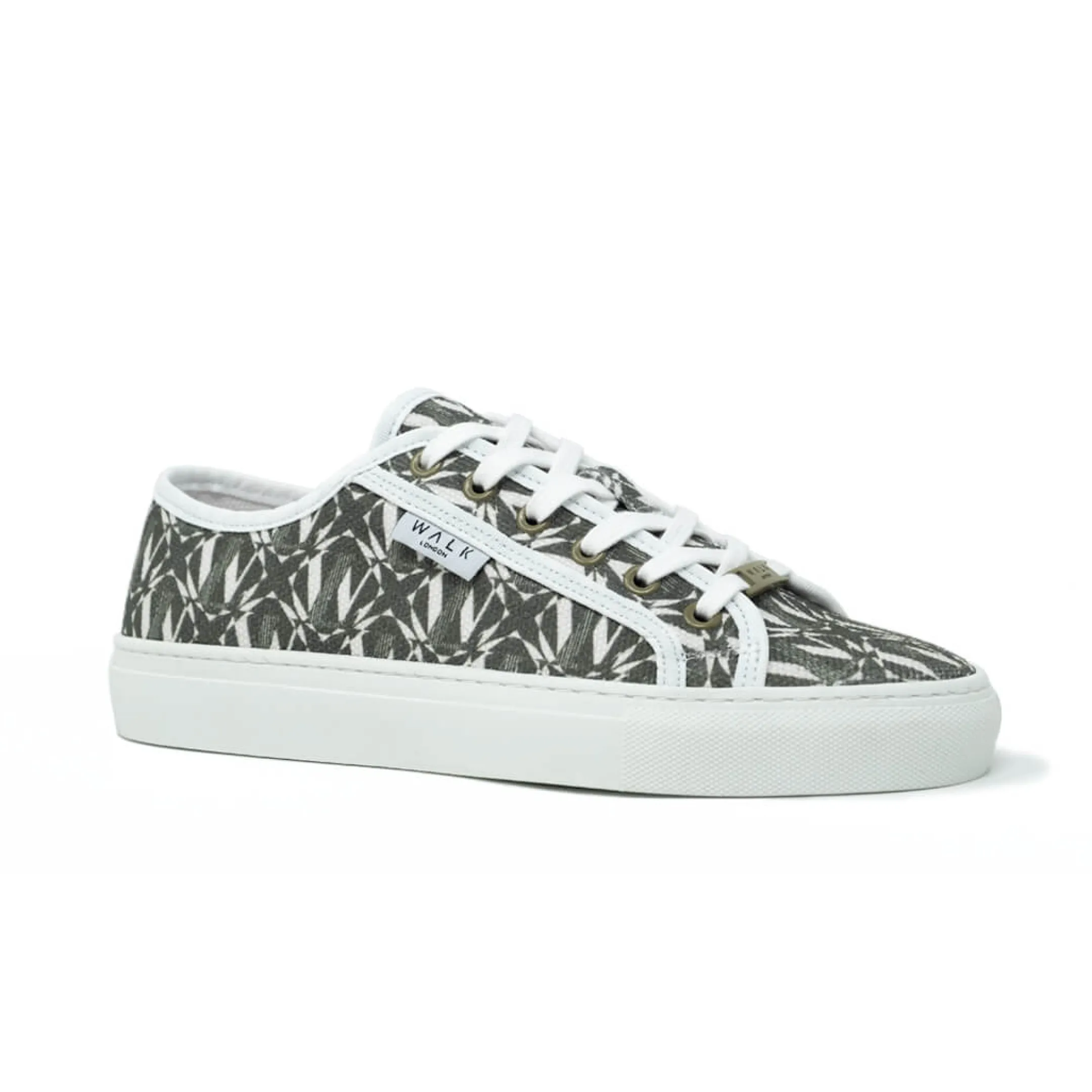Clearance Walk London Boulevard Monogram Trainer Khaki