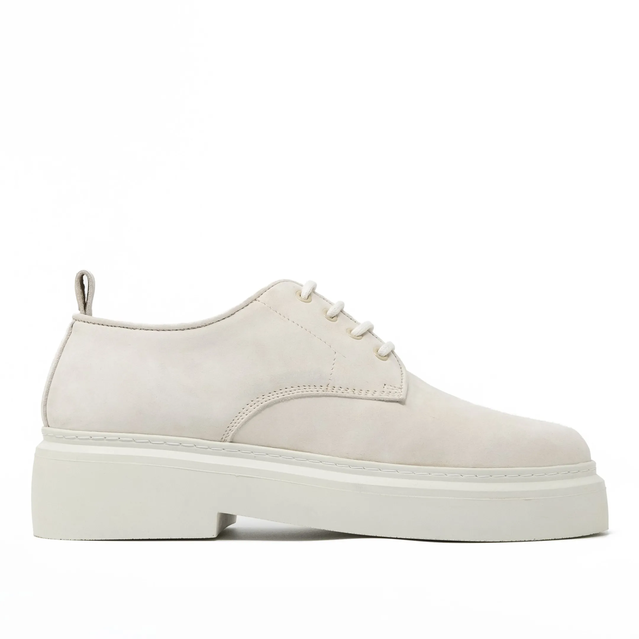 Best Walk London Club Derby Shoe Off White Nubuck
