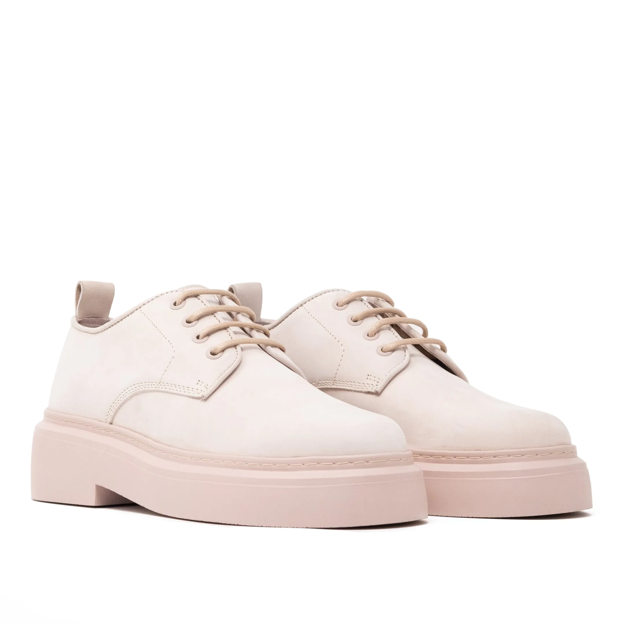 Discount Walk London Club Derby Shoe Pink Nubuck