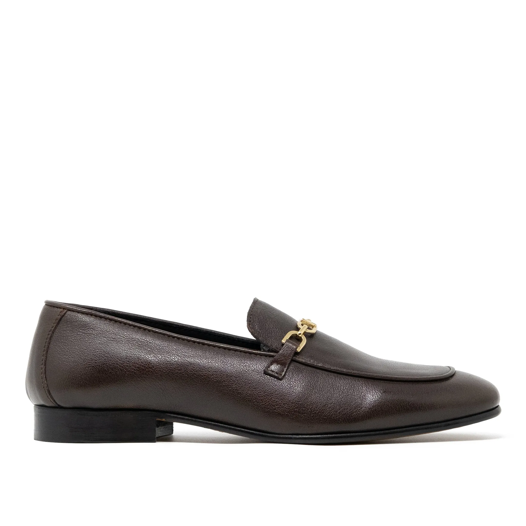 Clearance Walk London Como Trim Loafer Brown Leather