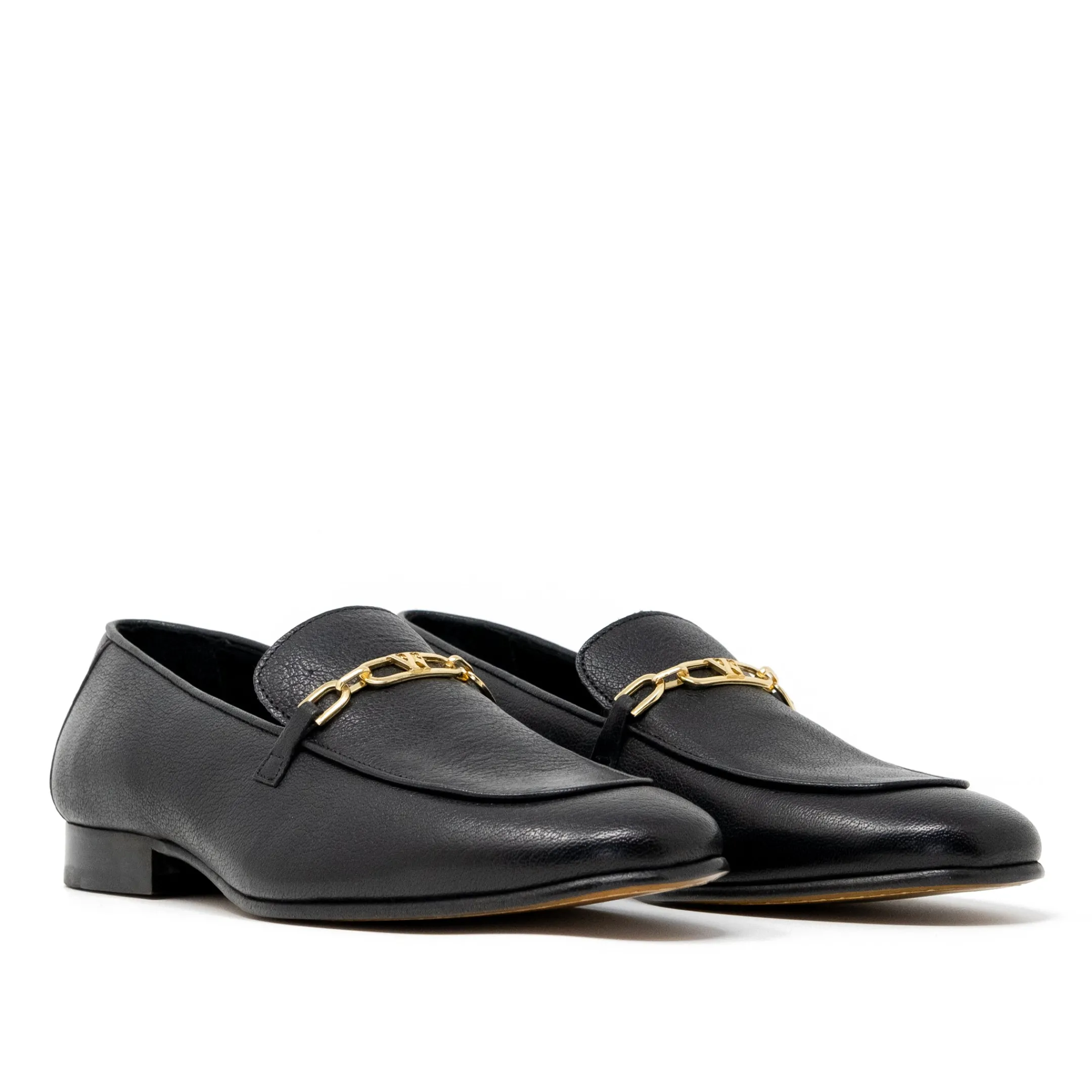 Store Walk London Como Trim Loafer Black Leather