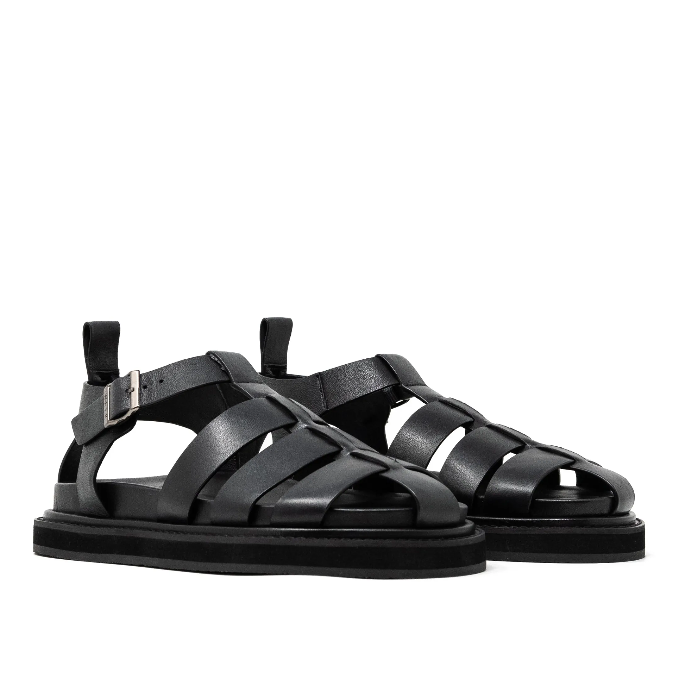 Best Walk London Copenhagen Fisherman Sandal Black