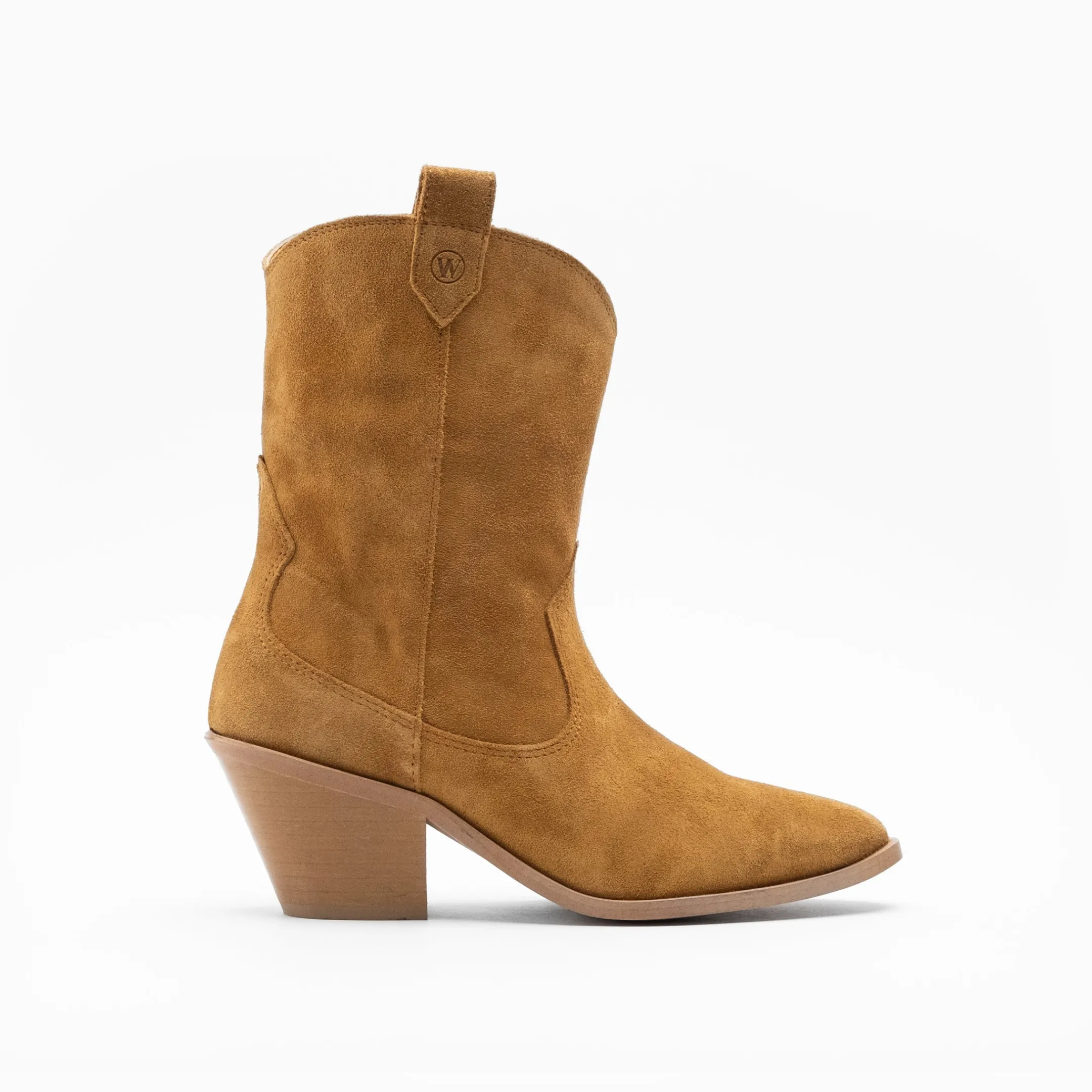 Fashion Walk London Cora Western Boot Tan Suede