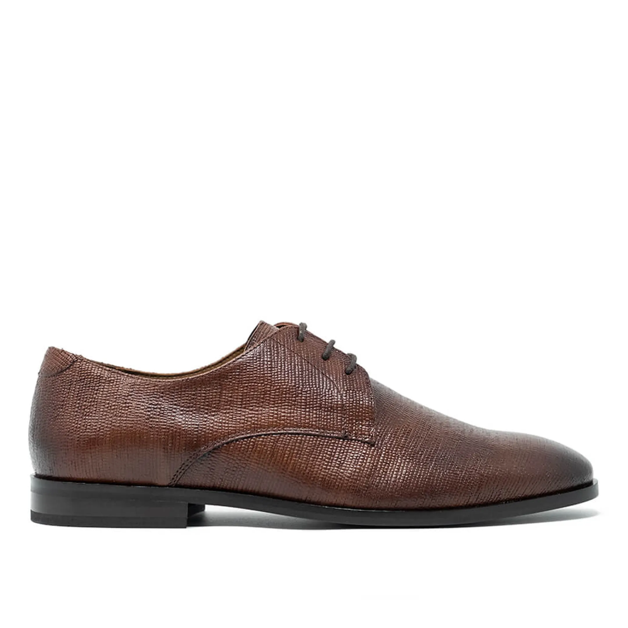 Hot Walk London Florence Embossed Derby Shoe Brown