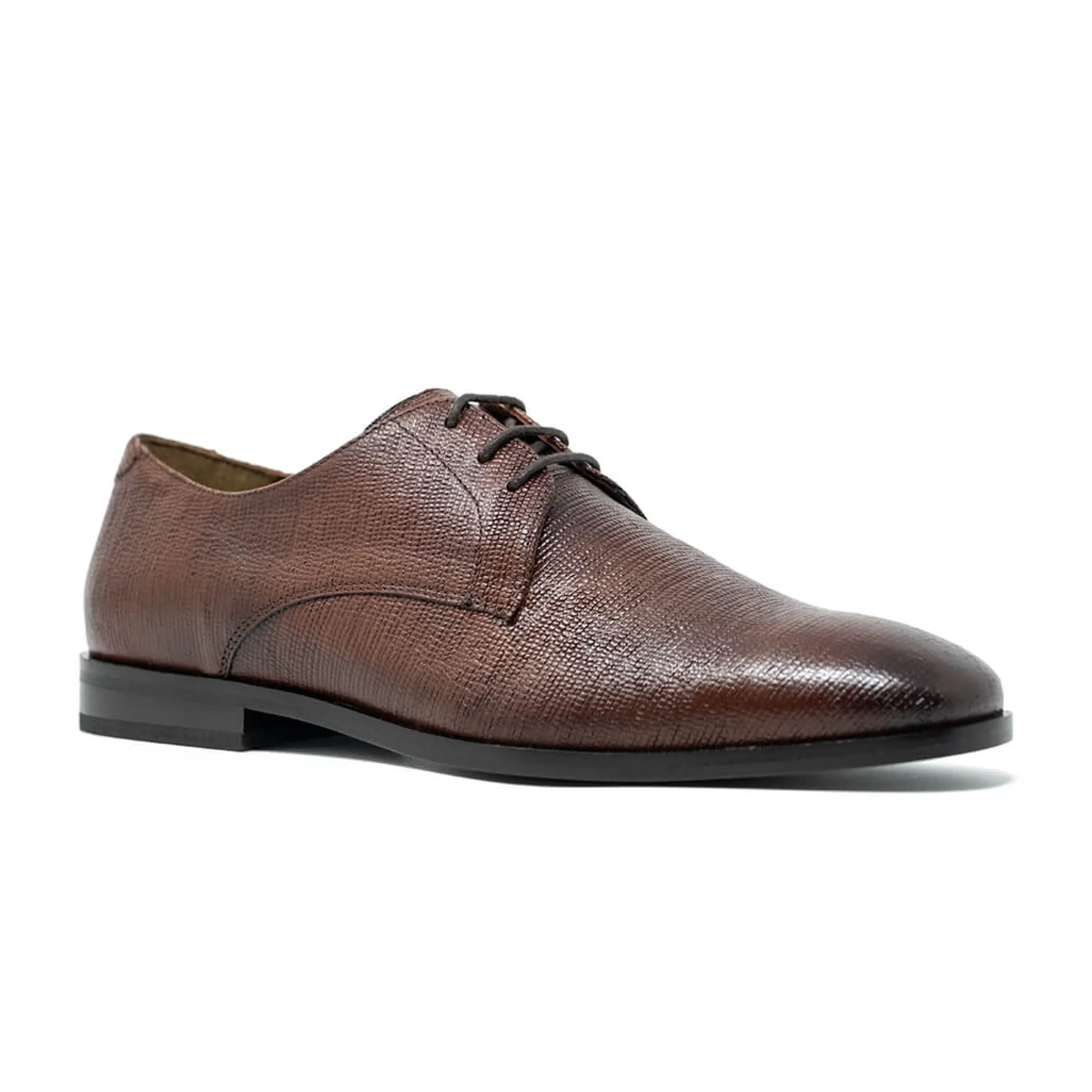 Hot Walk London Florence Embossed Derby Shoe Brown
