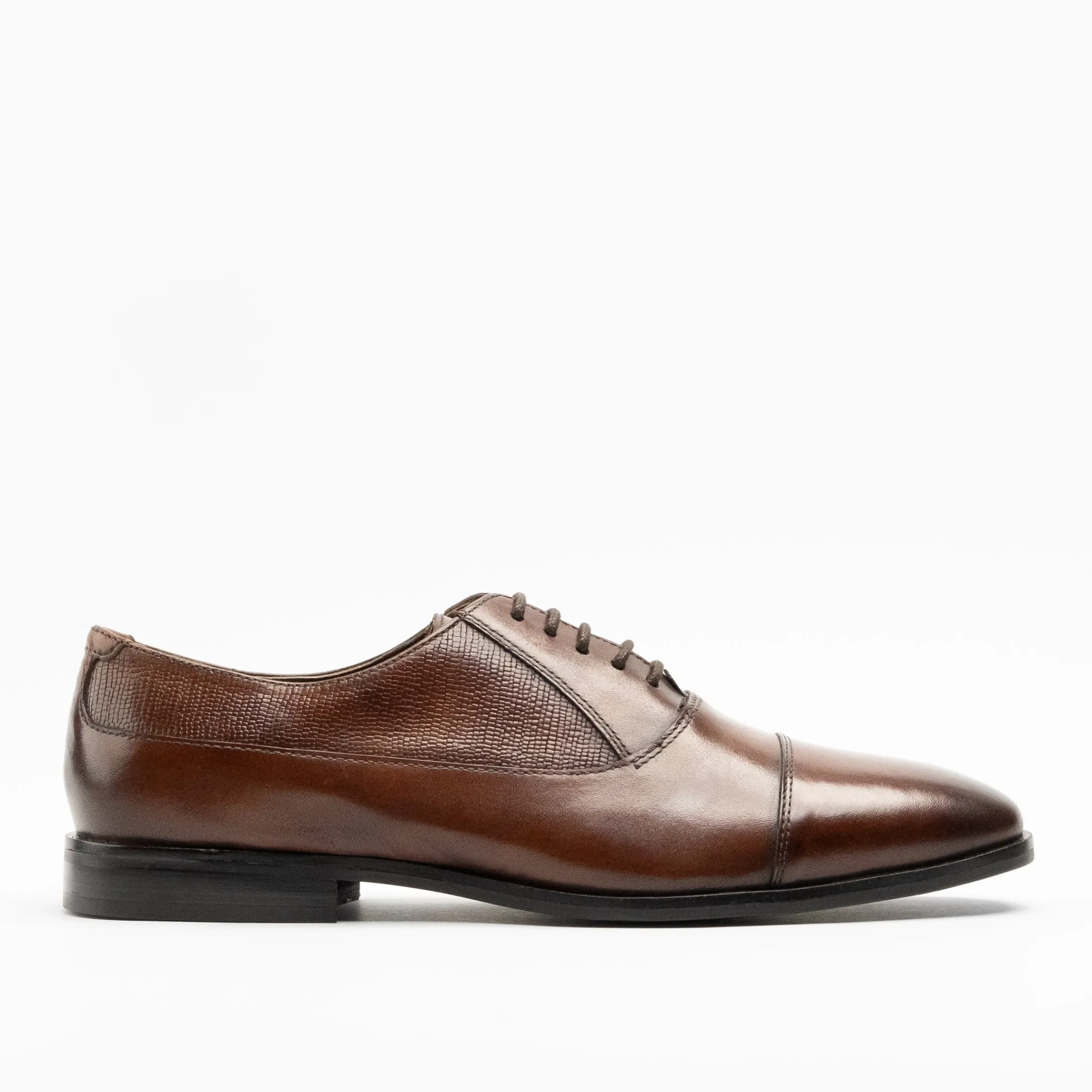 Cheap Walk London Florence Oxford Toe Cap Shoe Brown