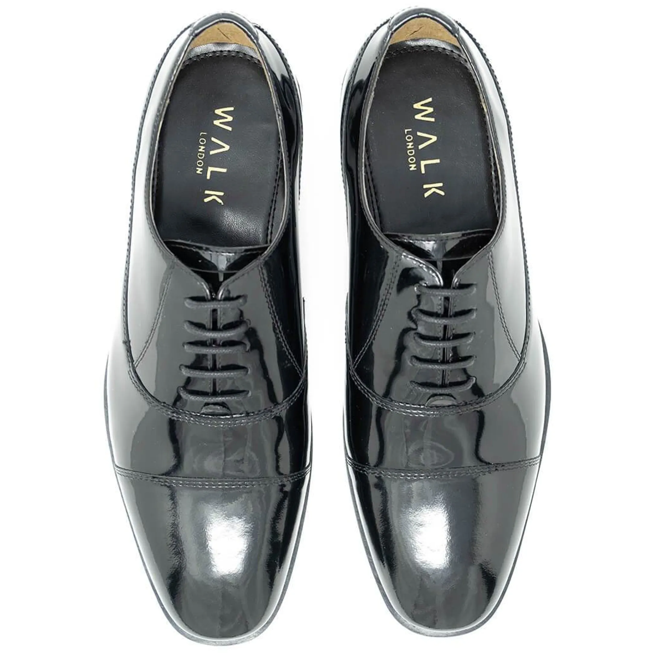 Discount Walk London Florence Oxford Toe Cap Shoe Black