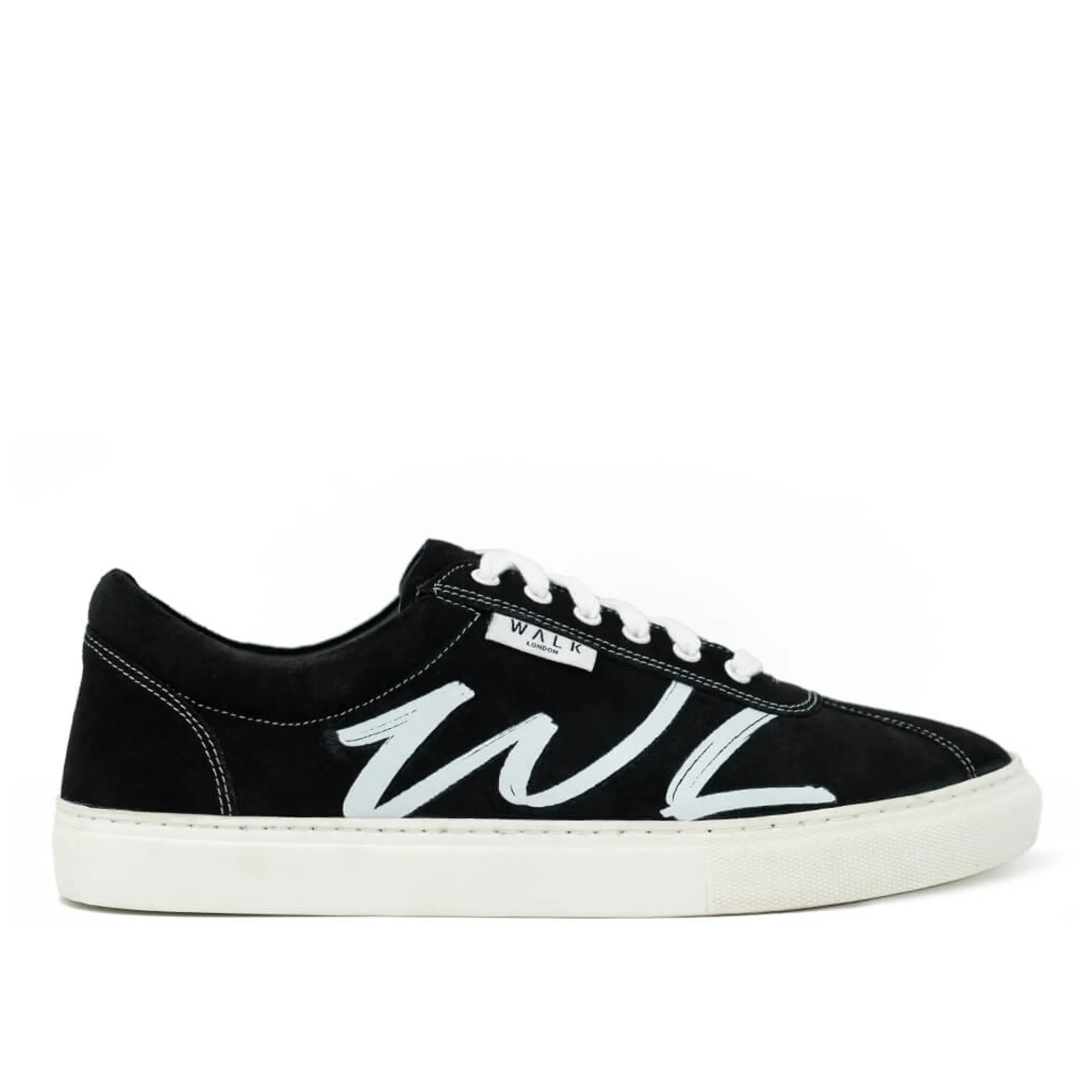 Shop Walk London Hawk Sneaker Black Suede