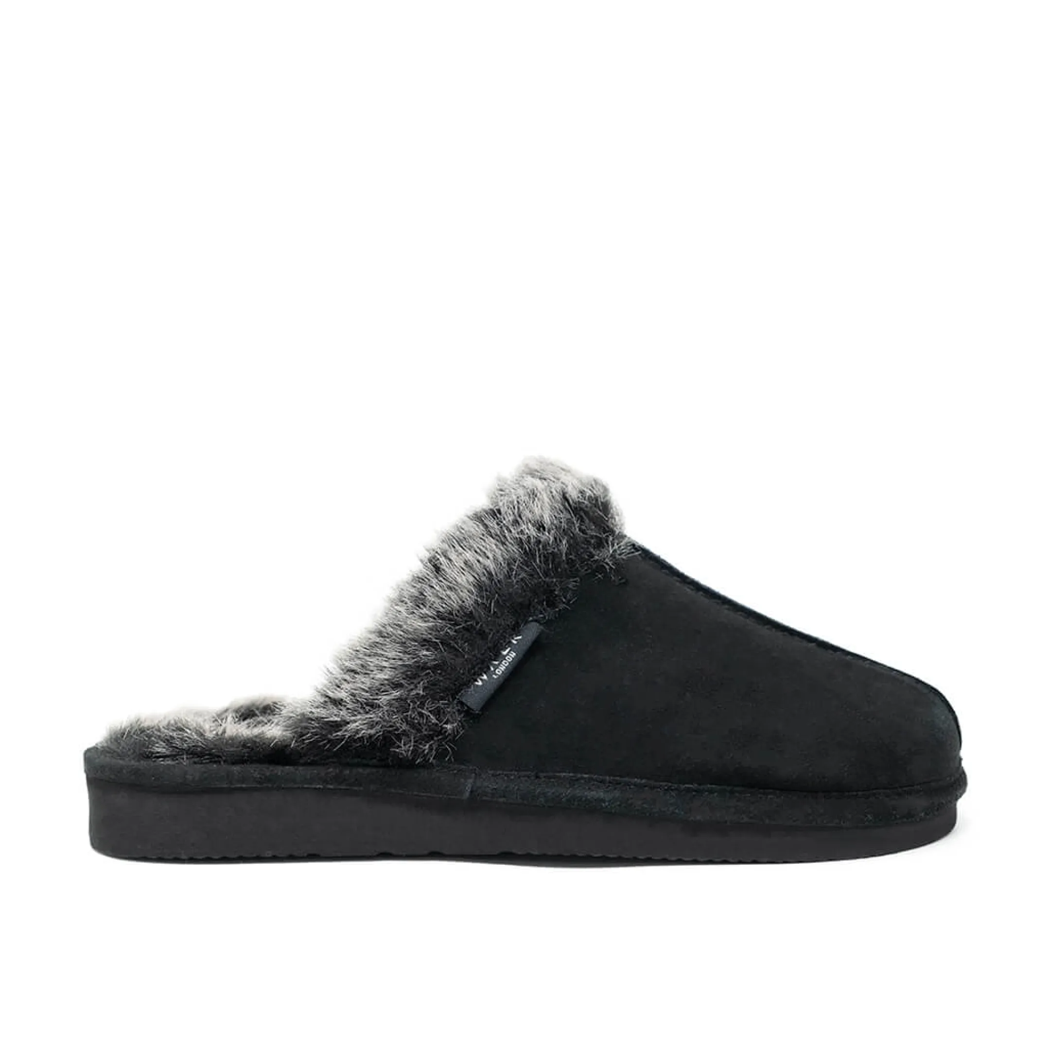 Cheap Walk London Isla Slipper Black Suede