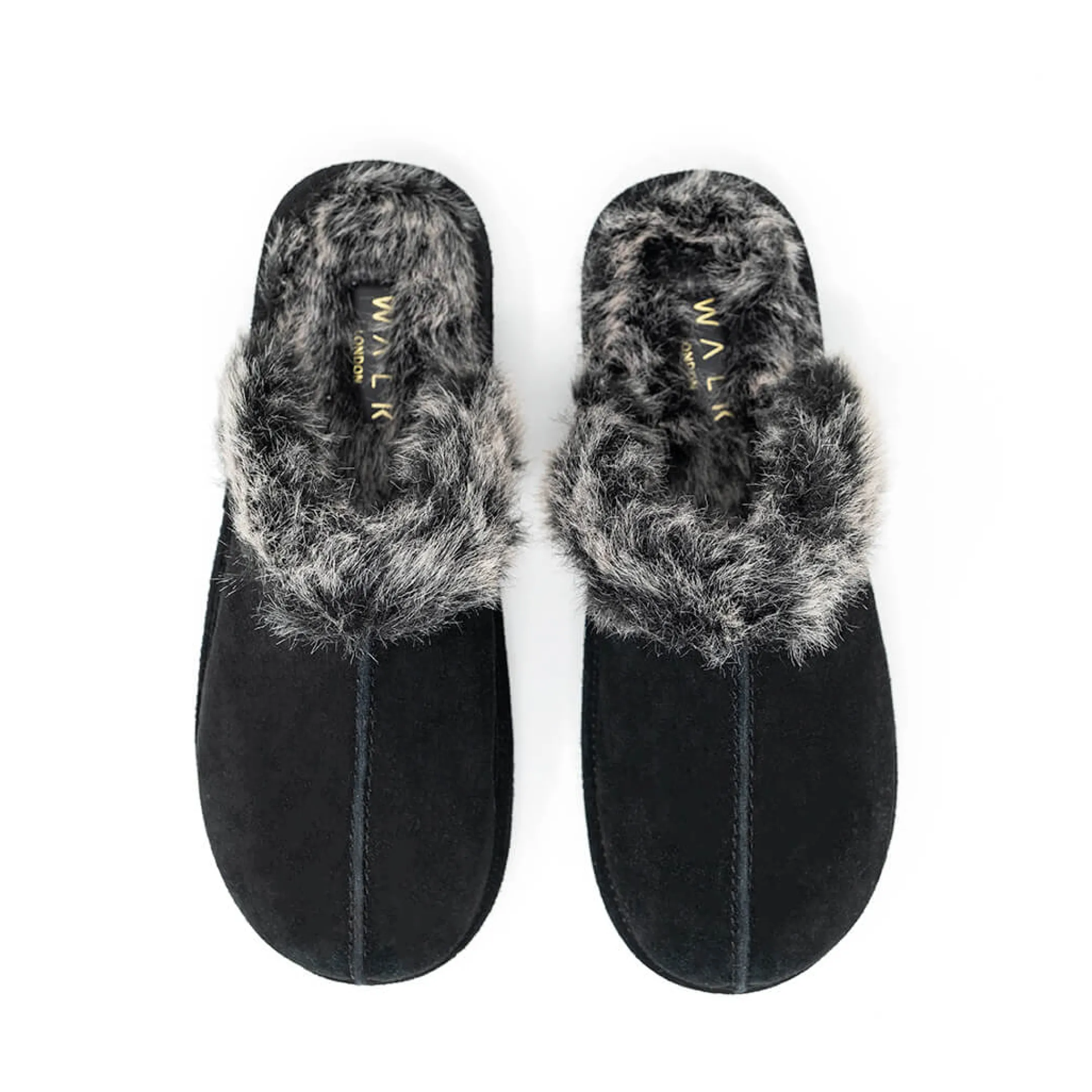 Cheap Walk London Isla Slipper Black Suede