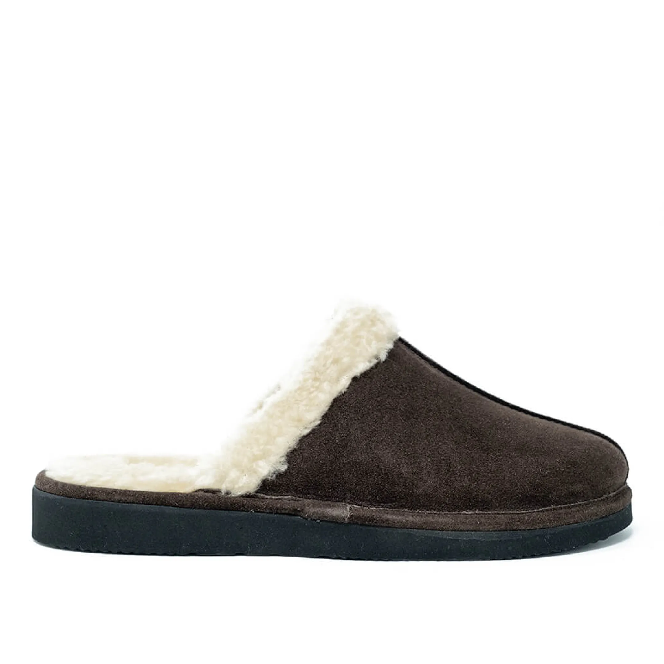 Clearance Walk London Leyton Slipper Brown Suede