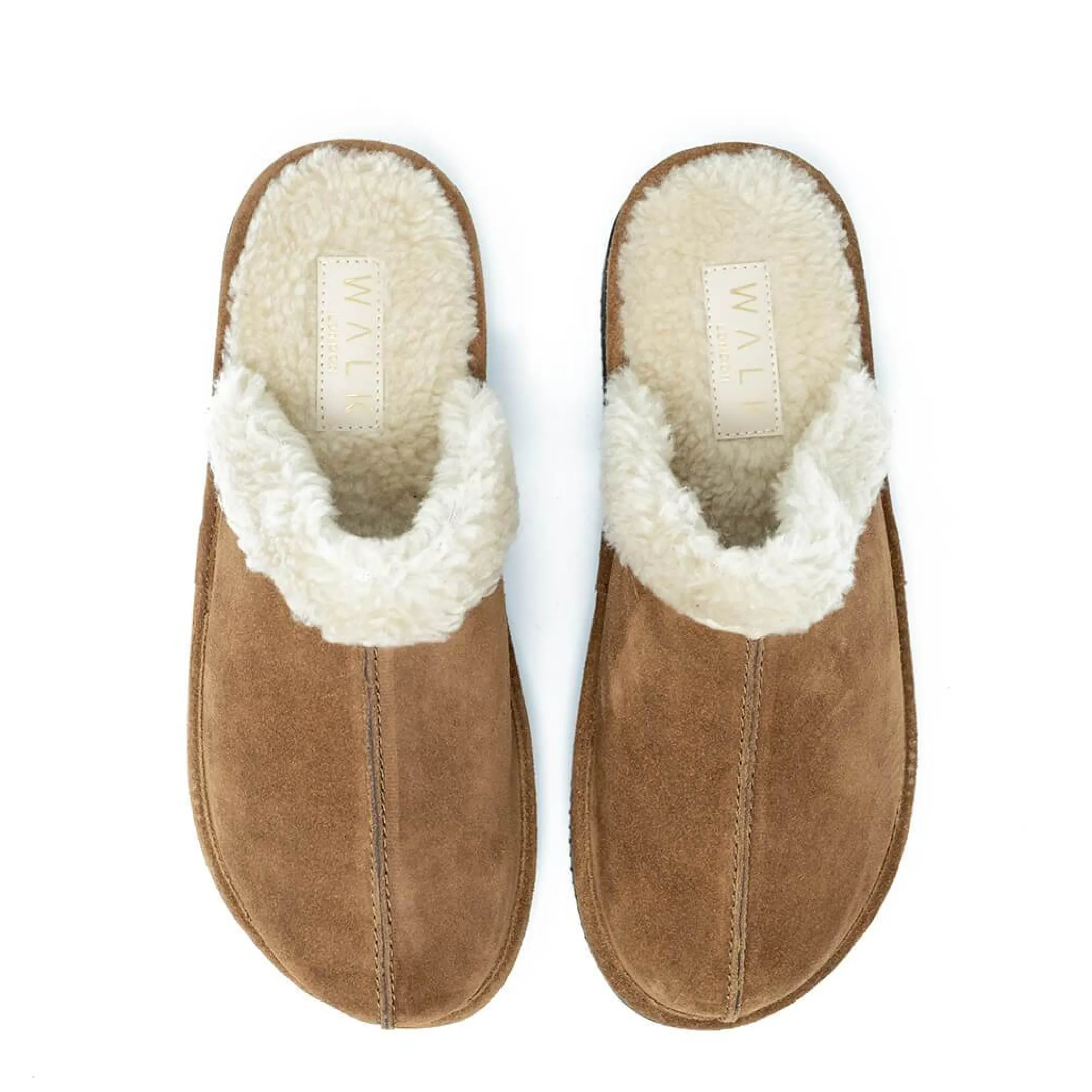 Shop Walk London Leyton Slipper Tan Suede