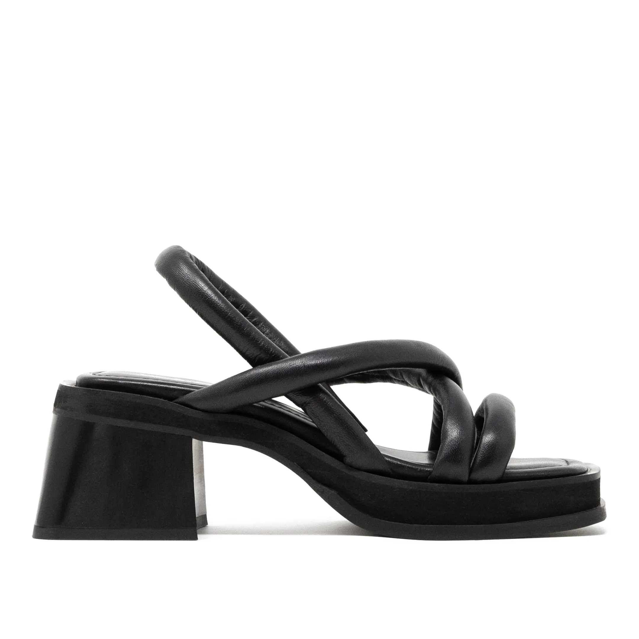 Online Walk London Lily Padded Heel Sandal Black