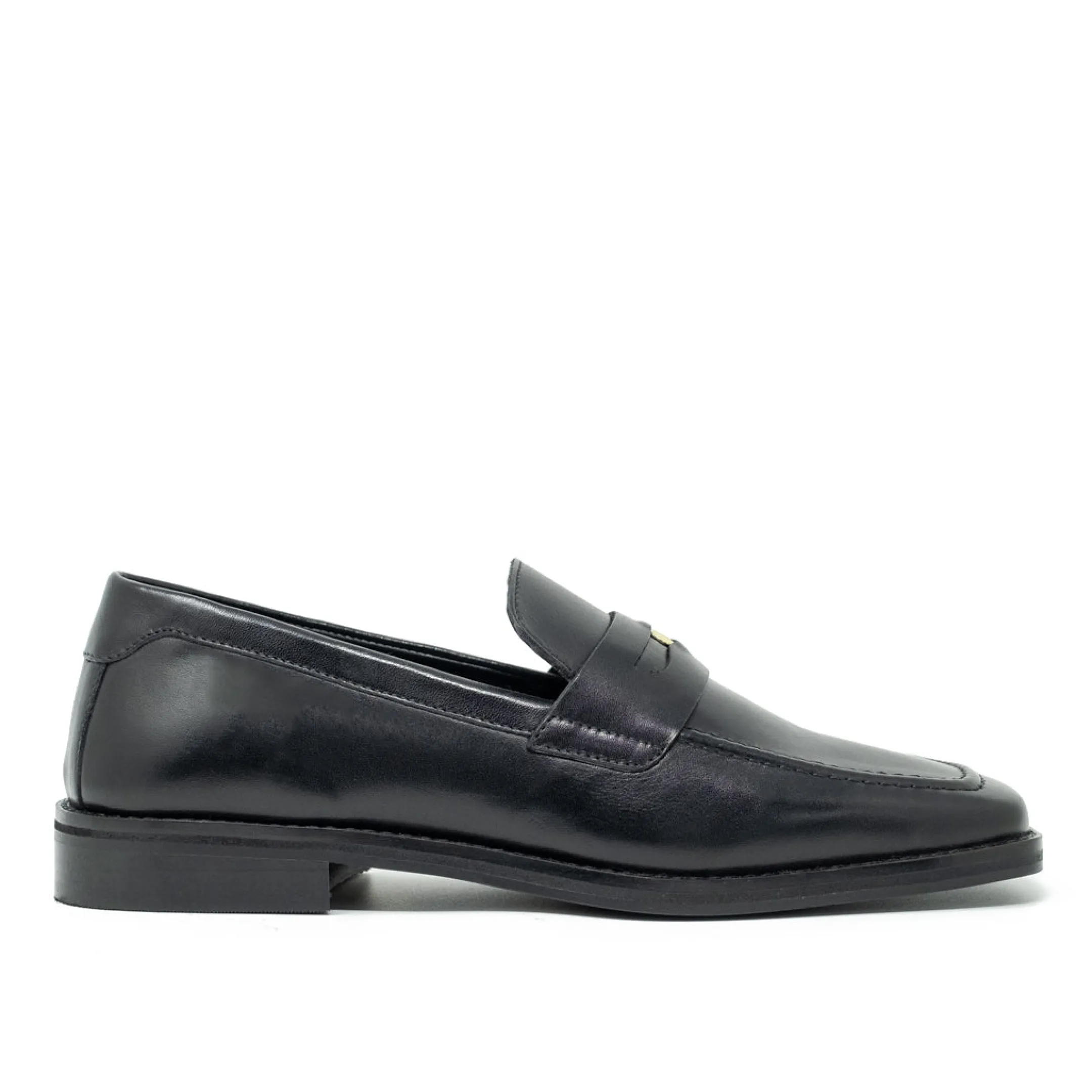 New Walk London Luther Penny Loafer Black