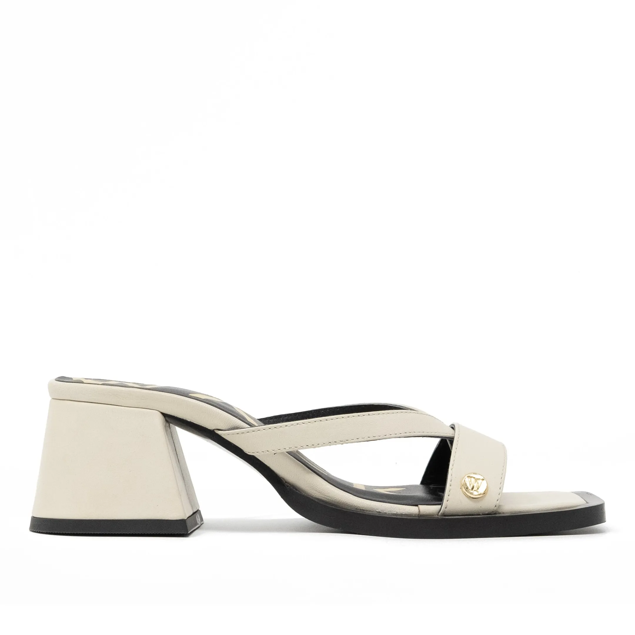 Cheap Walk London Maisy Toe Post Heel Sandal Off White