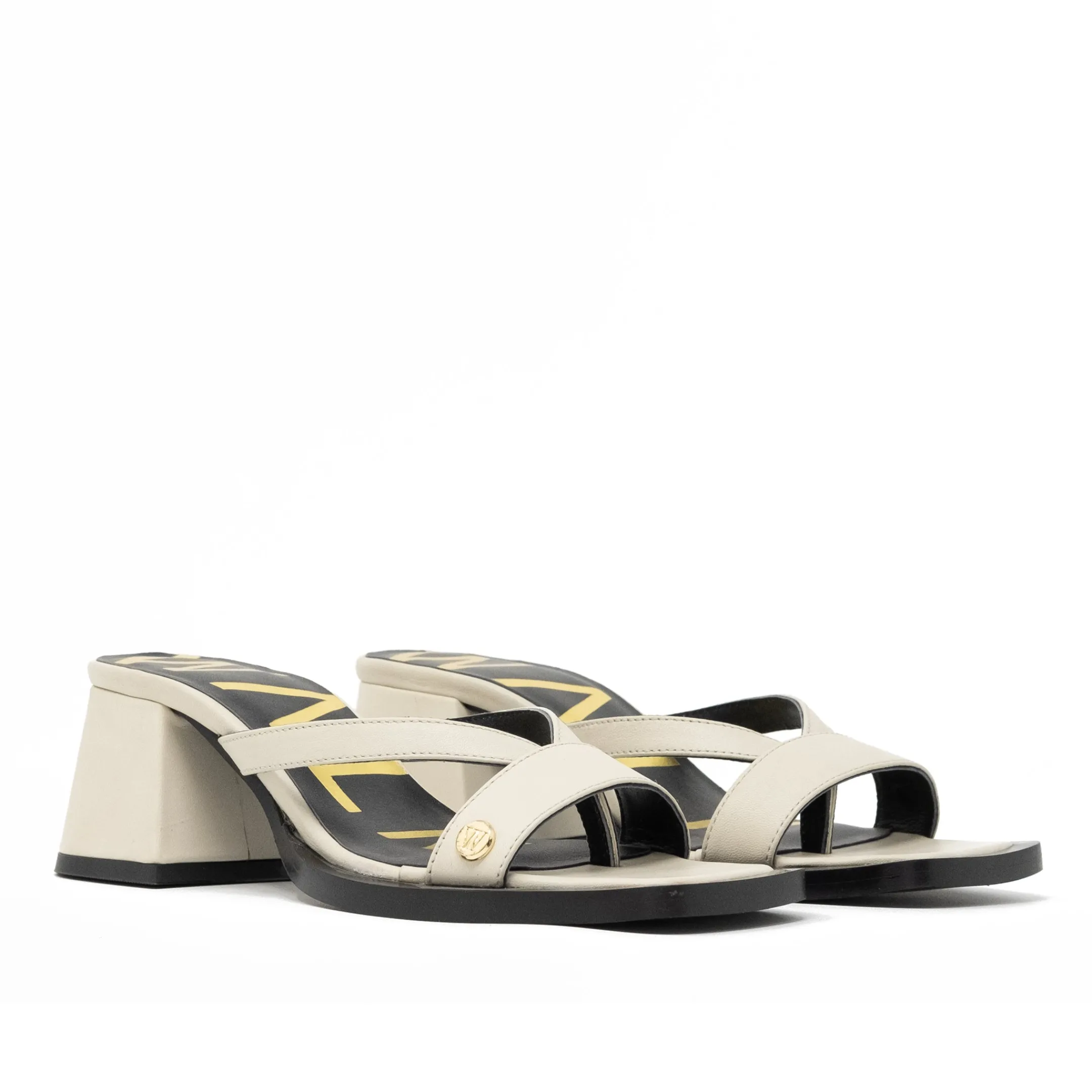 Cheap Walk London Maisy Toe Post Heel Sandal Off White