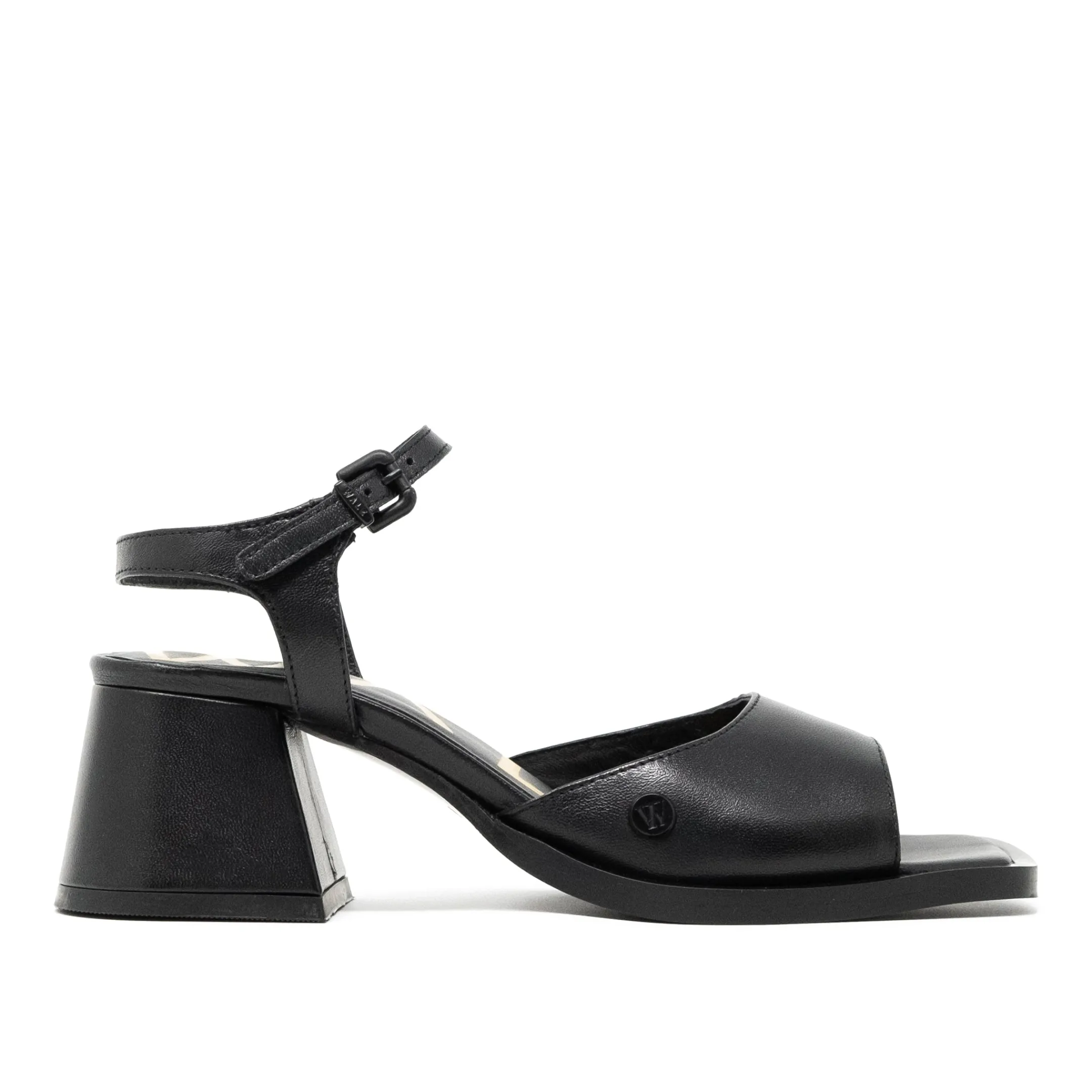 Cheap Walk London Maisy Two Part Heel Sandal Black