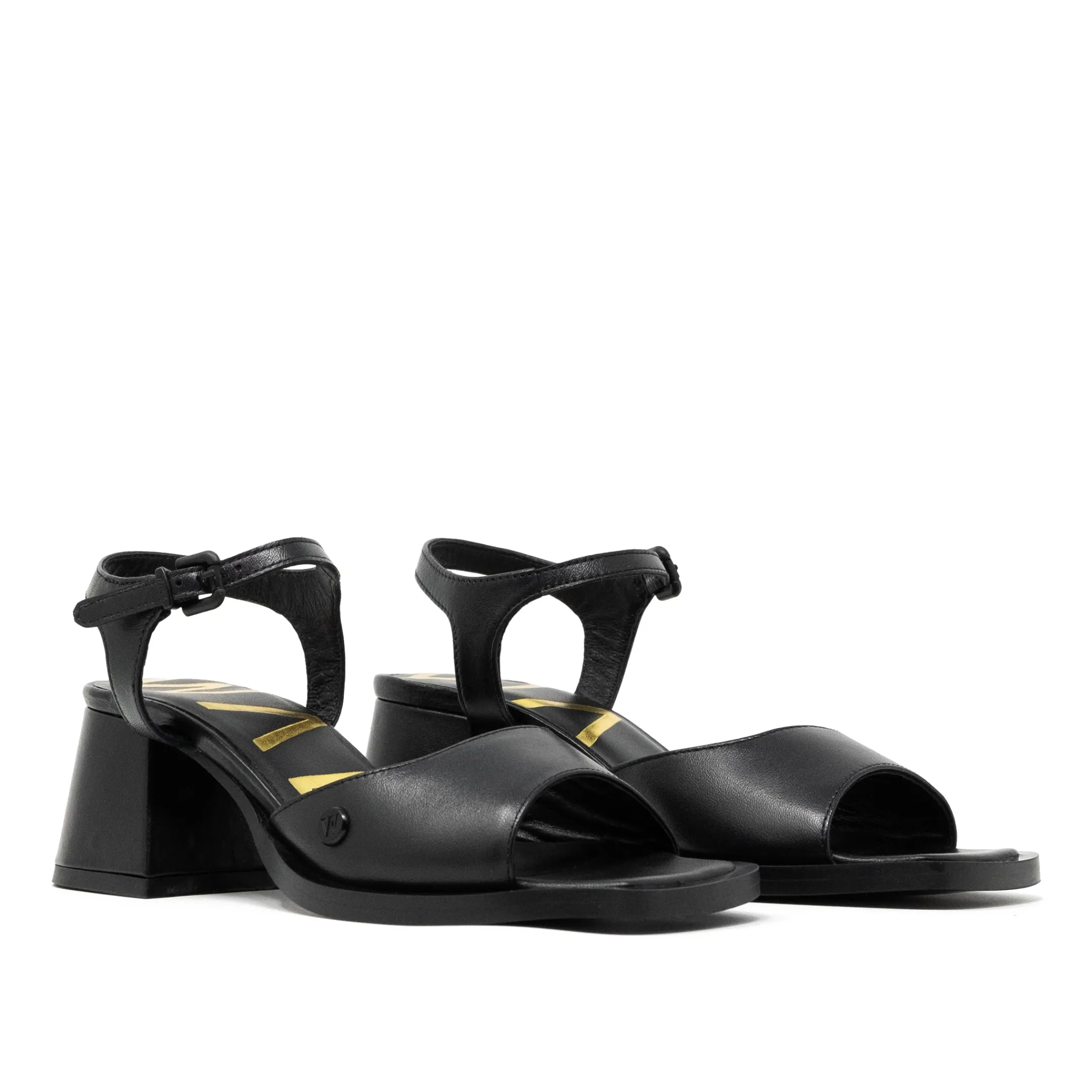 Cheap Walk London Maisy Two Part Heel Sandal Black