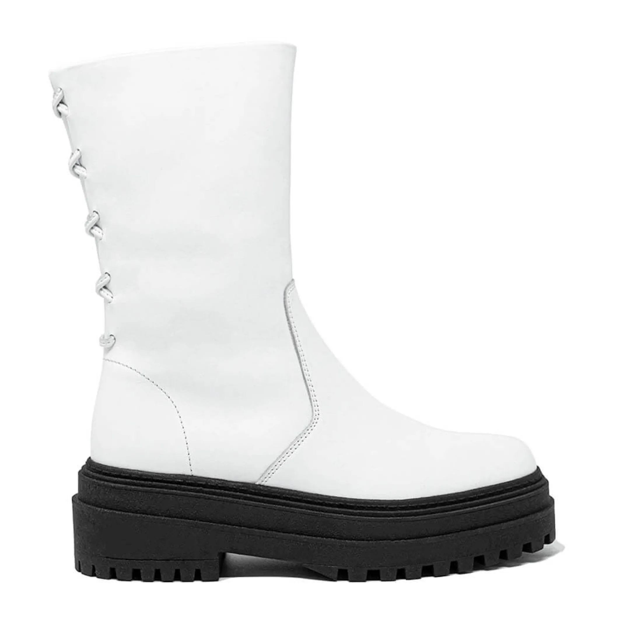 Fashion Walk London Margot Boot White Leather