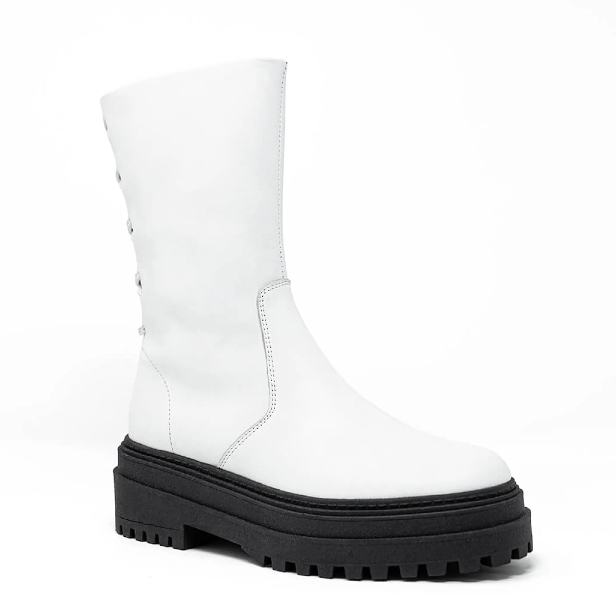 Fashion Walk London Margot Boot White Leather