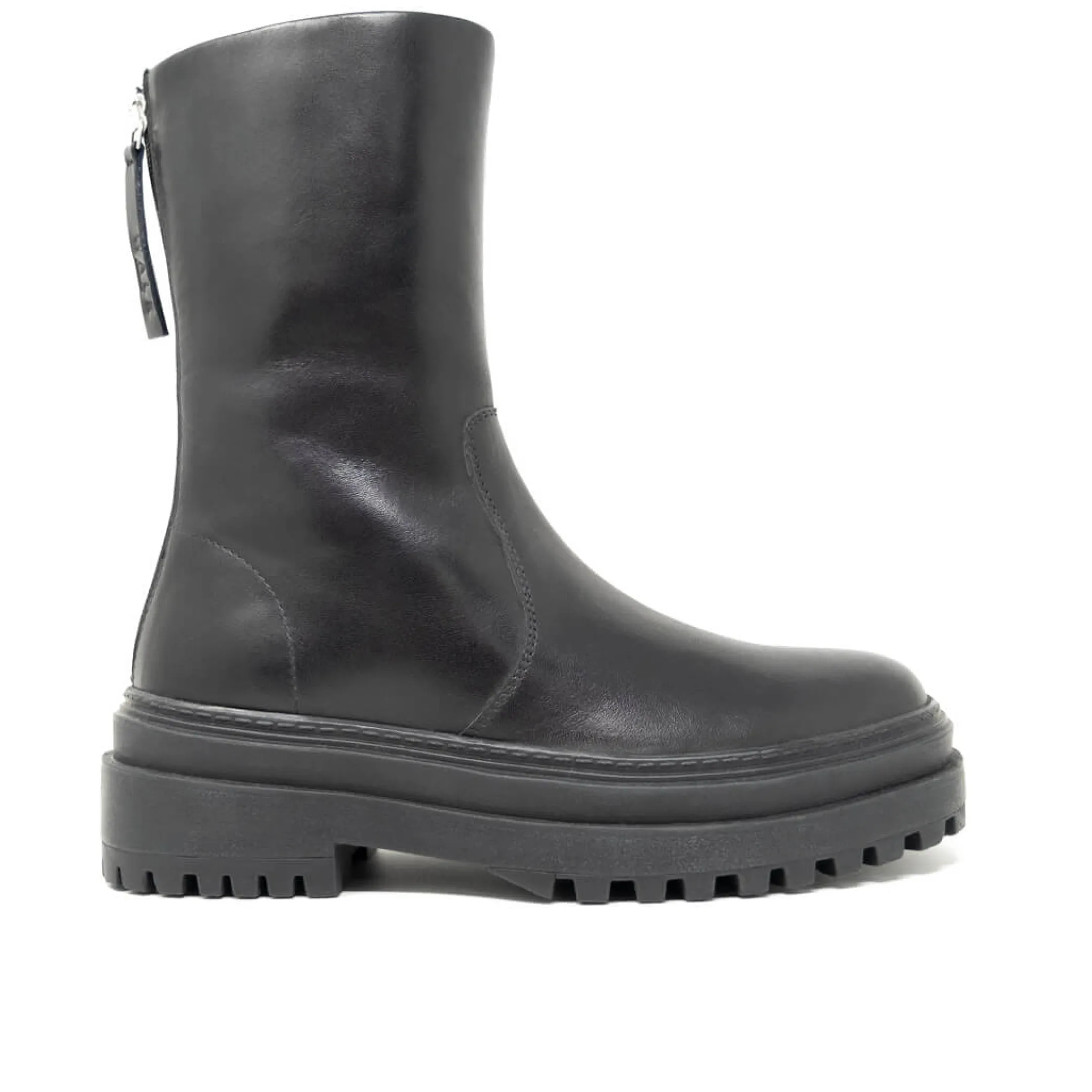 Online Walk London Margot Zip Boot Black Leather