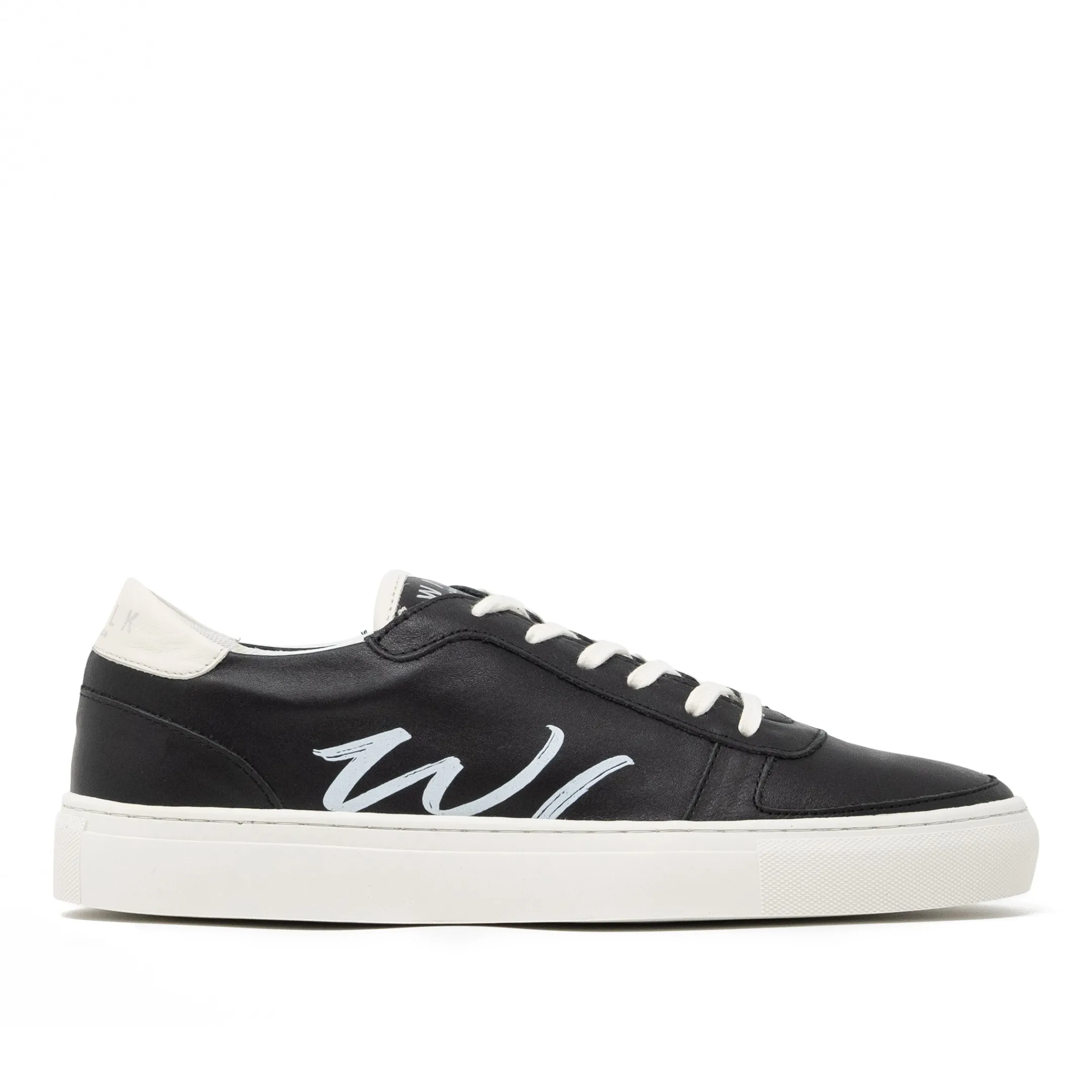 New Walk London Miami Sneaker Black Leather