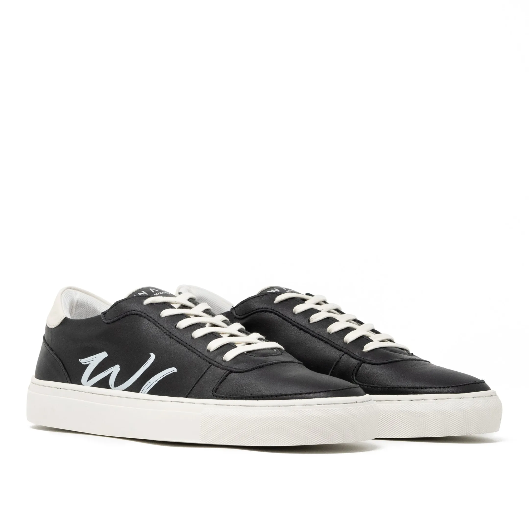New Walk London Miami Sneaker Black Leather