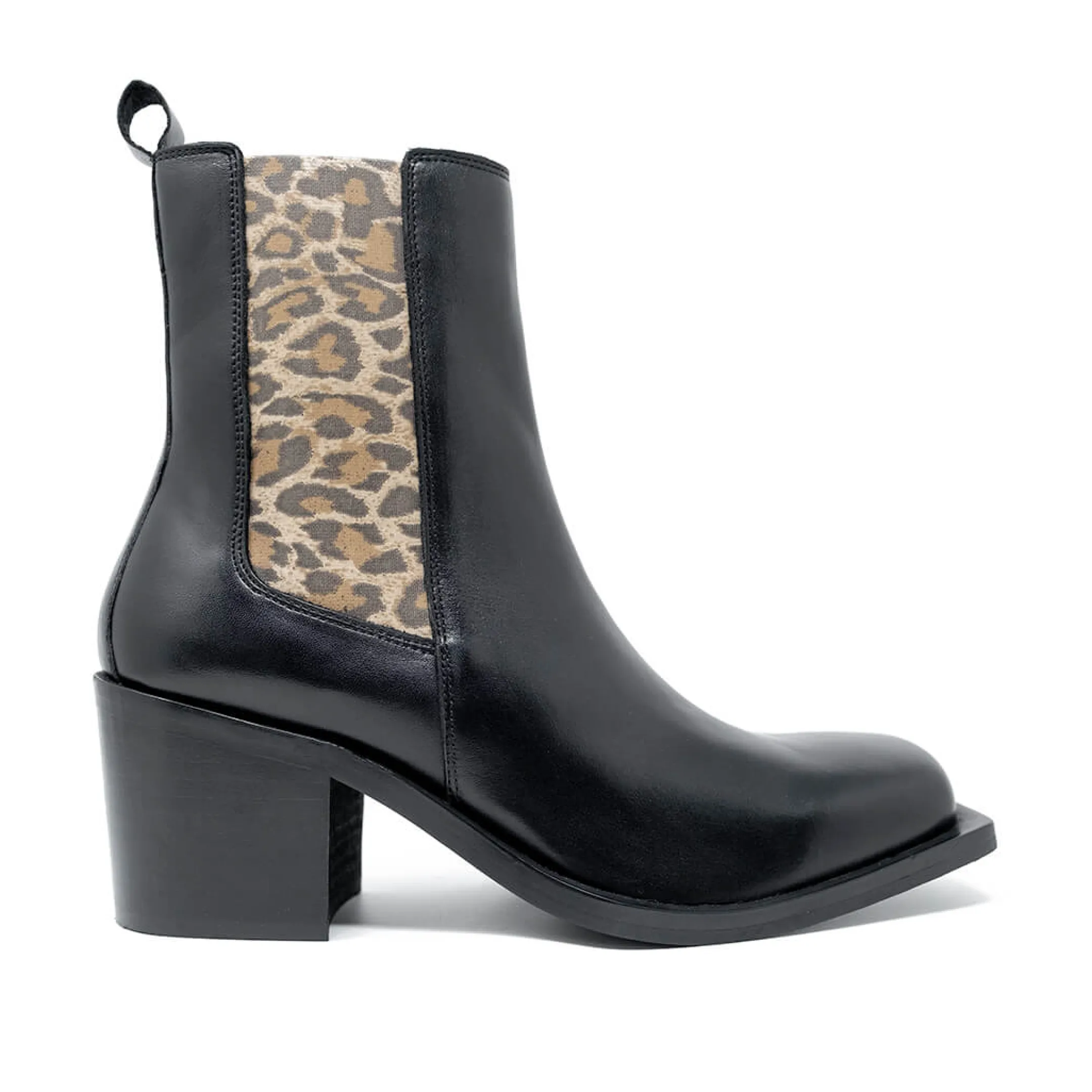 Discount Walk London Nola Chelsea Boot Black & Leopard