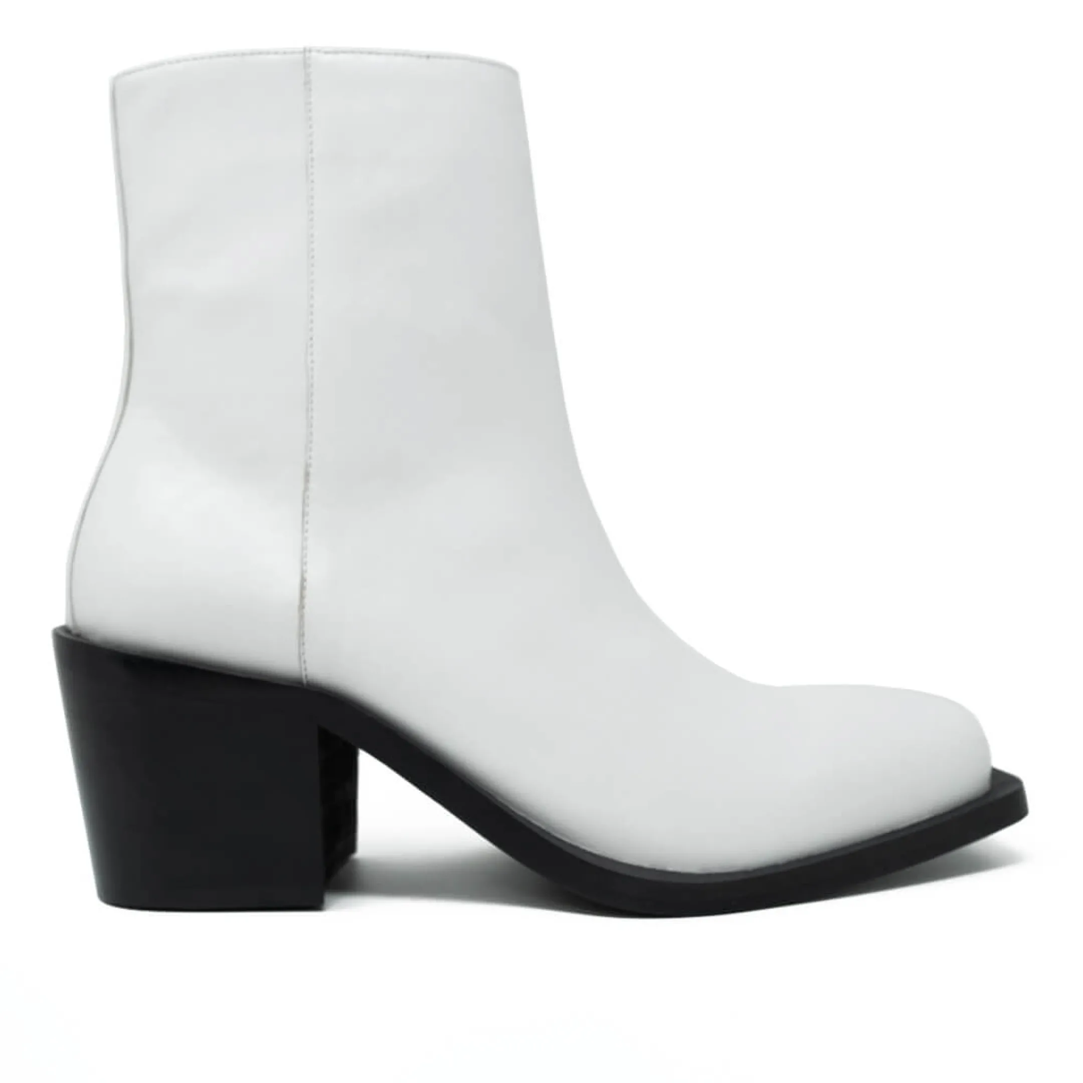 Clearance Walk London Nola Inside Zip Western Boot White