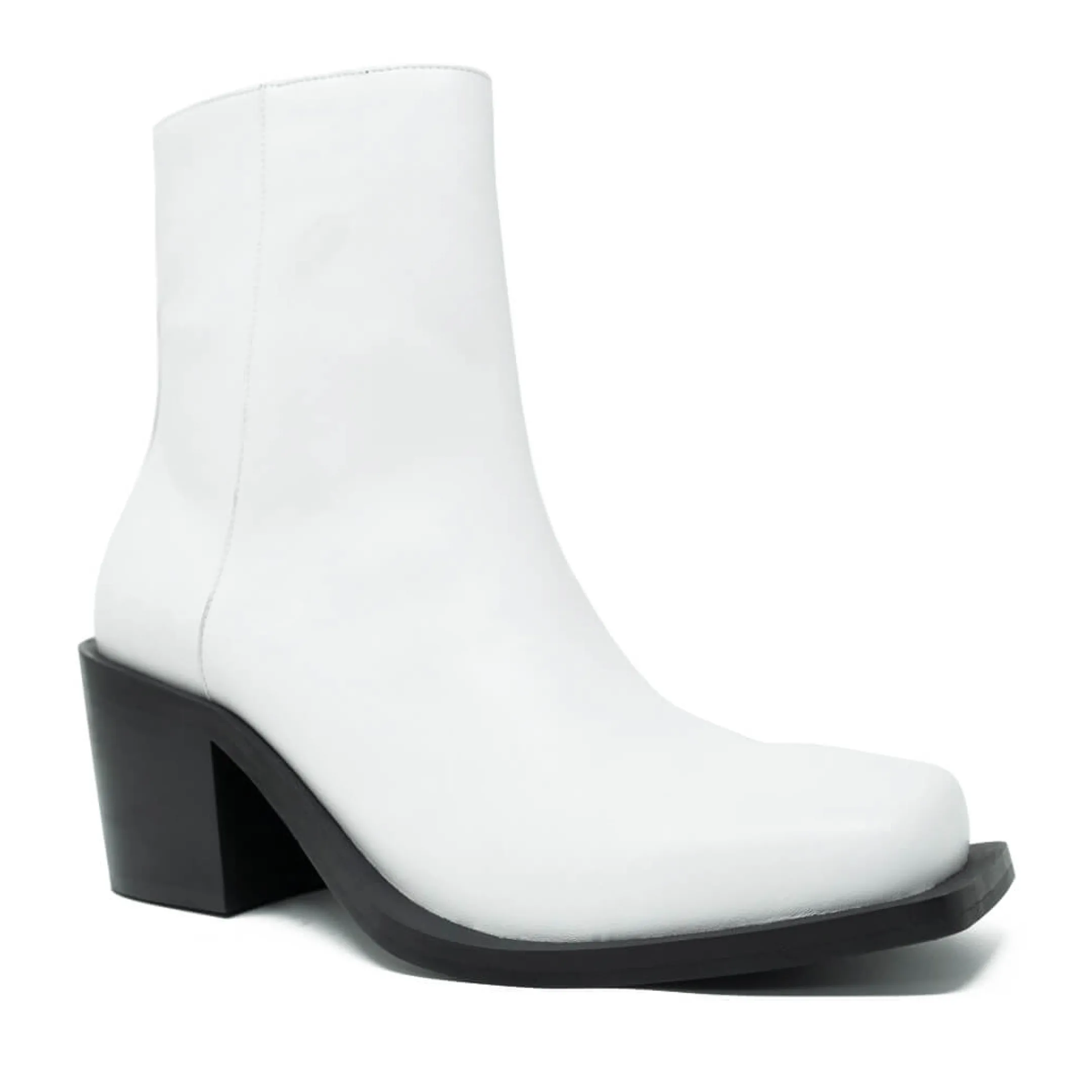 Clearance Walk London Nola Inside Zip Western Boot White