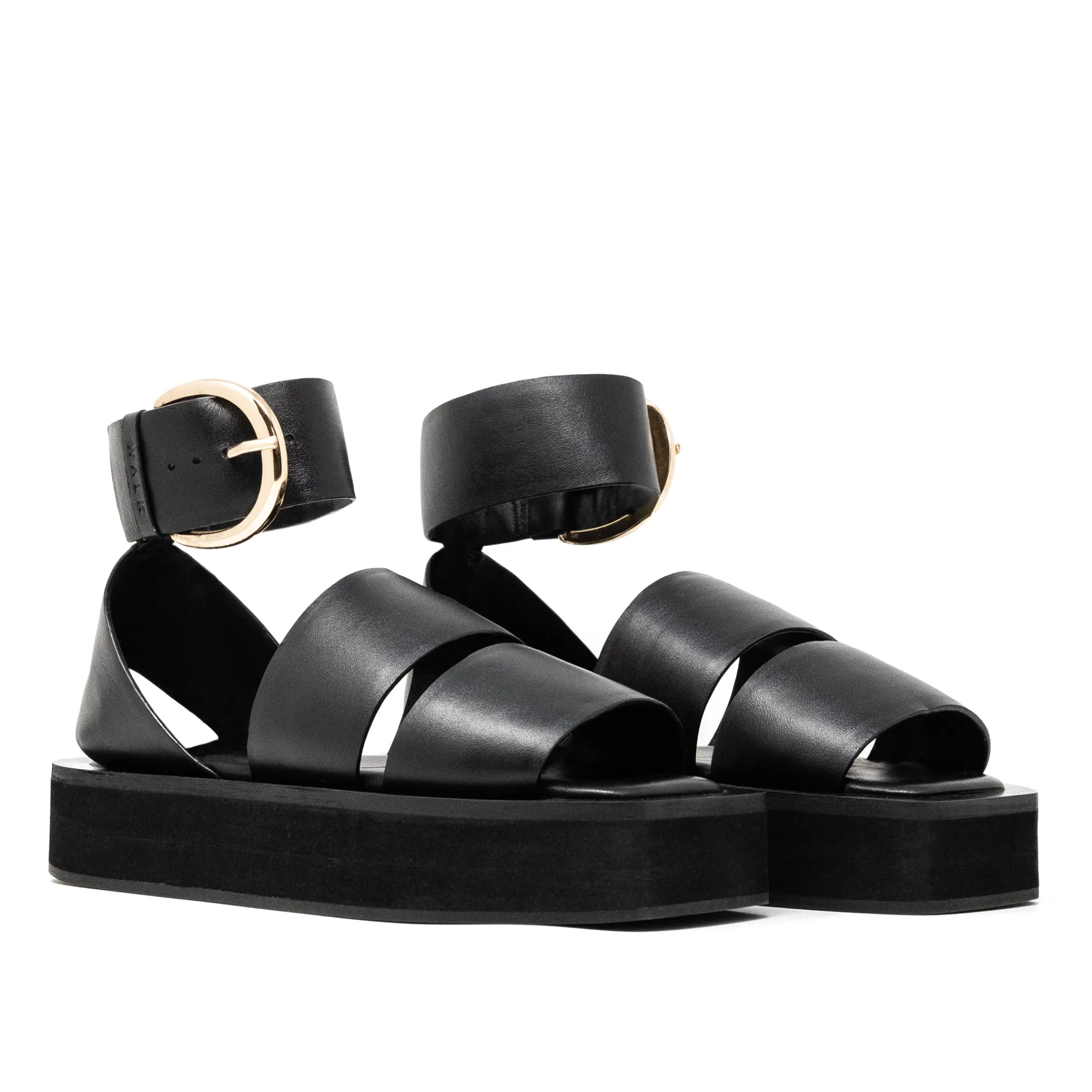 Cheap Walk London Oslo Strap Sandal Black