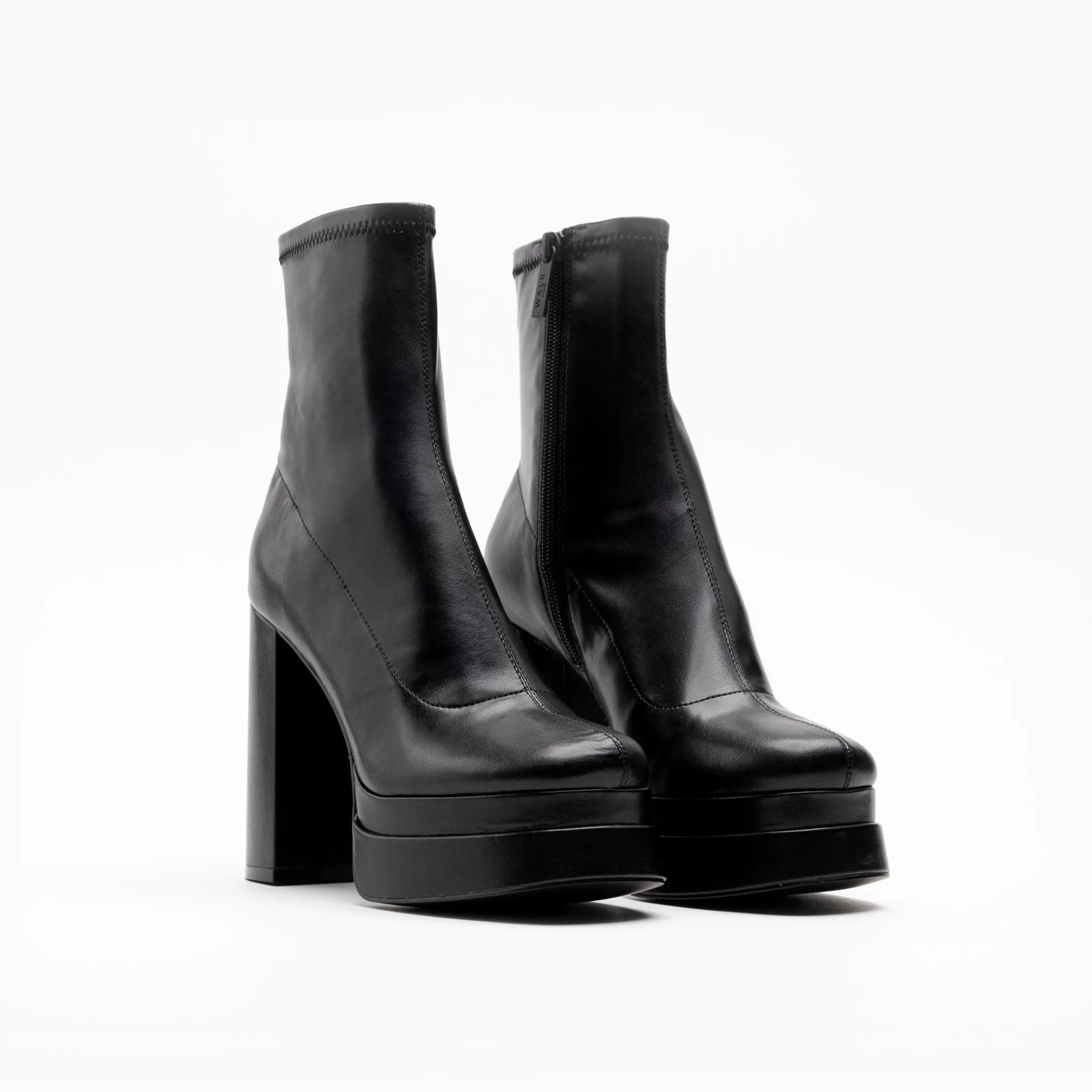 Clearance Walk London Phoebe Platform Sock Boot Black