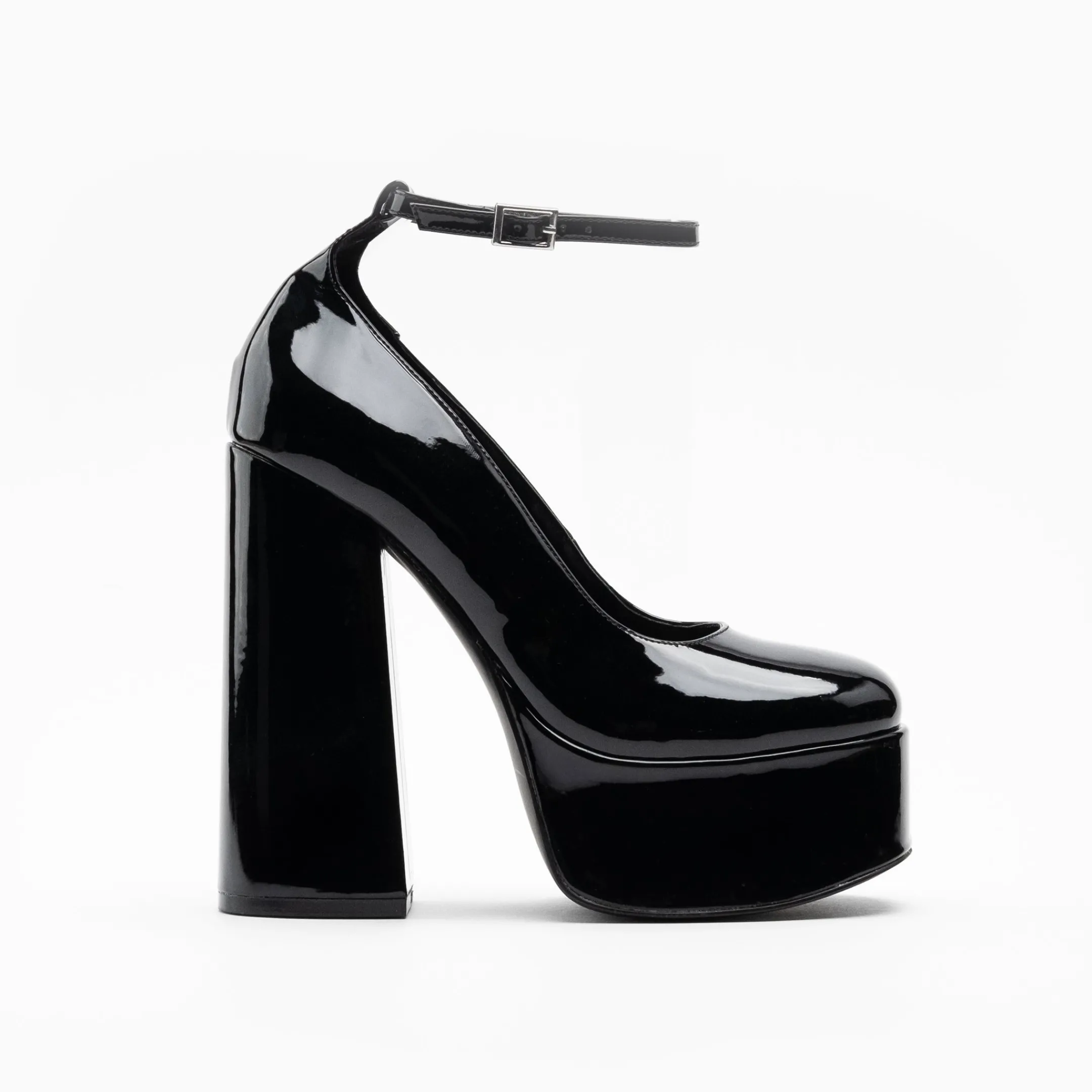 Flash Sale Walk London Phoenix Ankle Strap Court Platform Heel Black