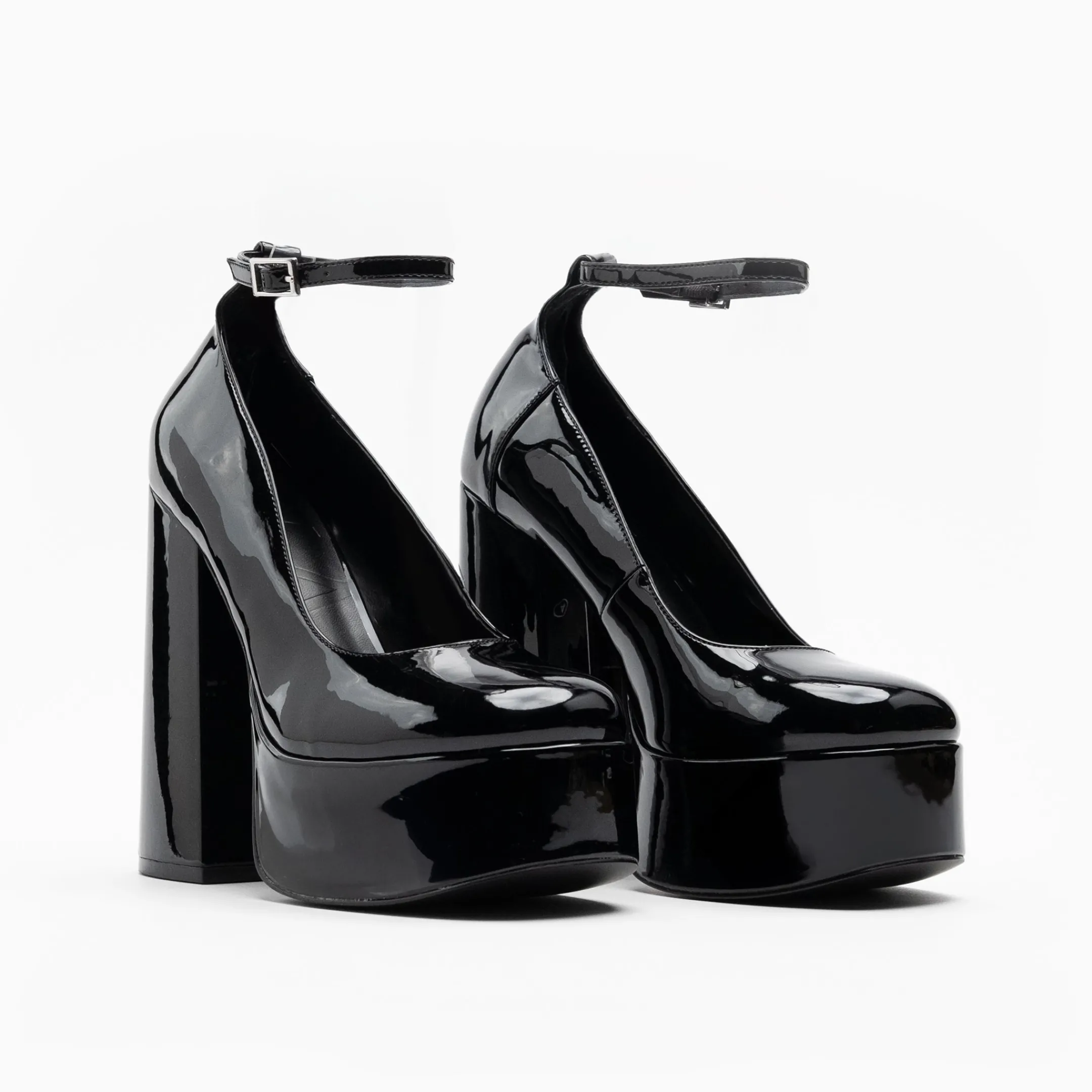 Flash Sale Walk London Phoenix Ankle Strap Court Platform Heel Black