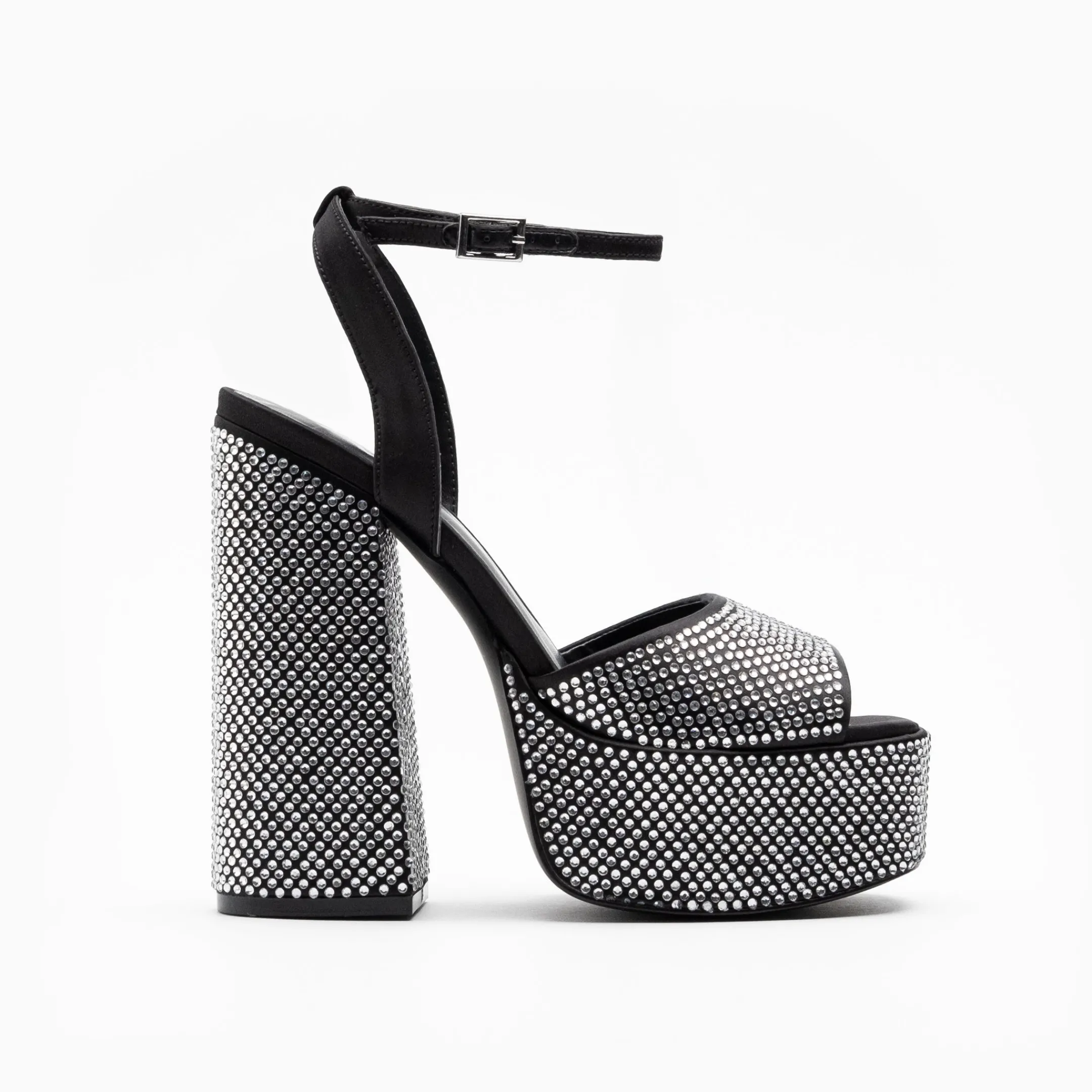 Hot Walk London Phoenix Heeled Platform Sandal Black