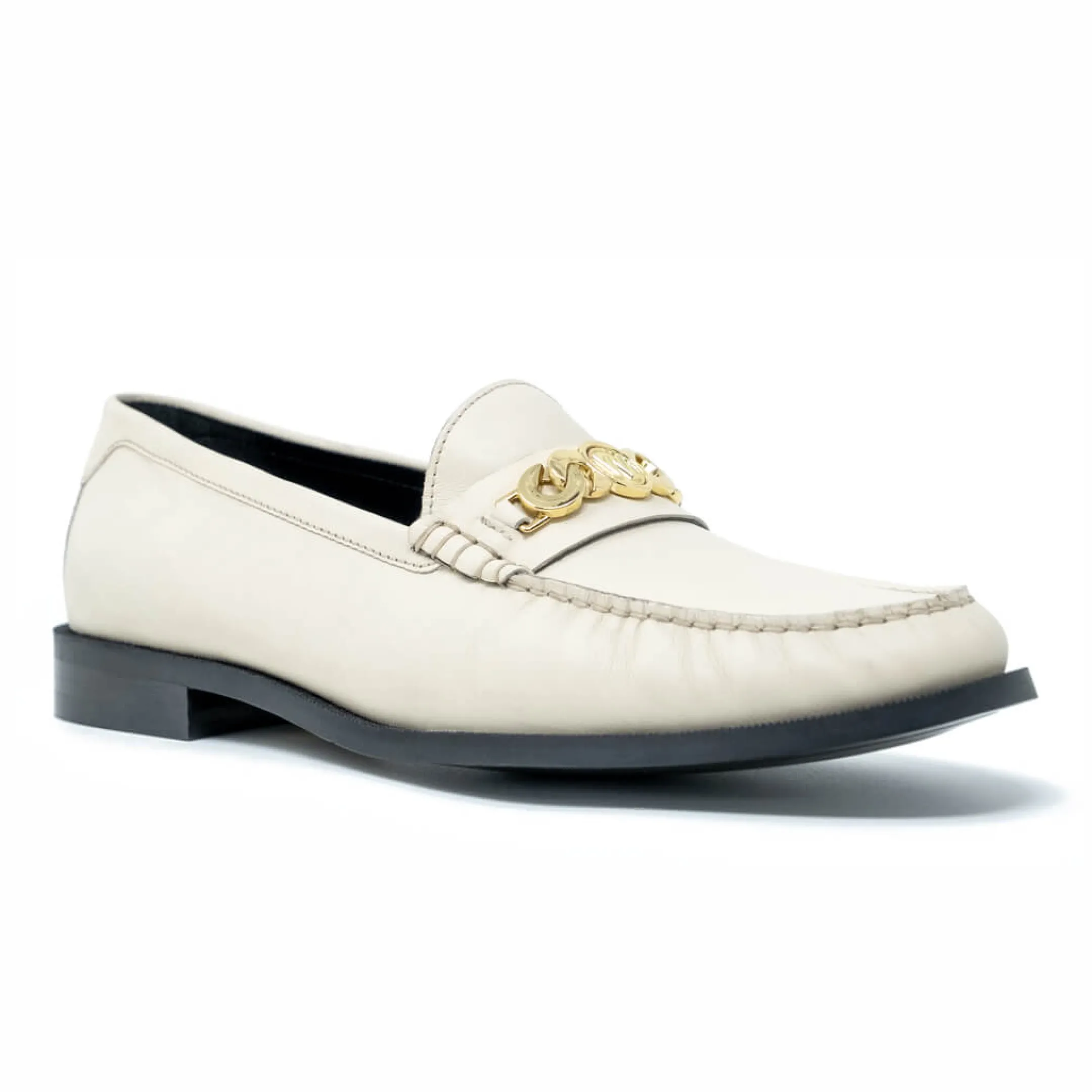 Best Walk London Riva Chain Loafer Off White