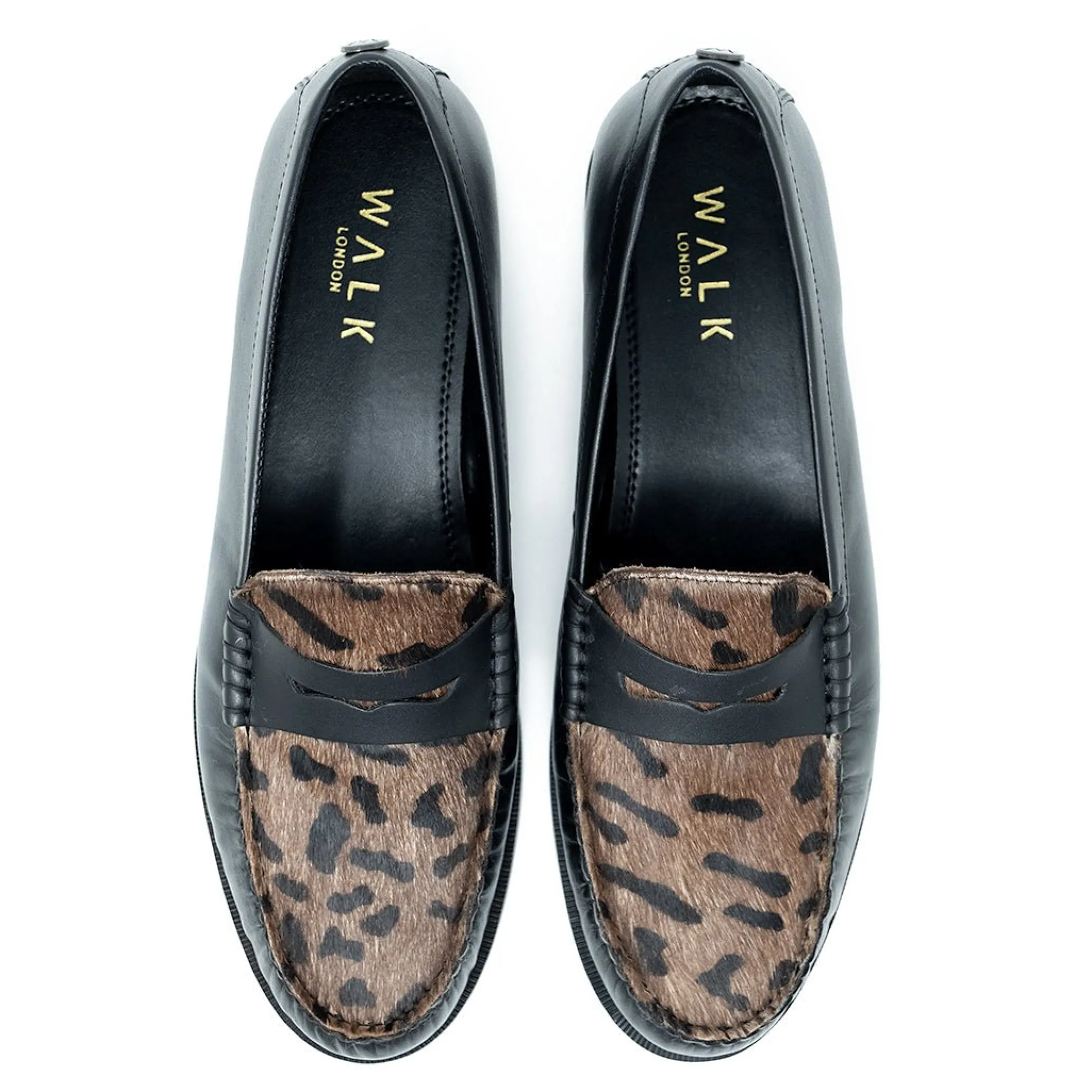 Flash Sale Walk London Riva Saddle Loafer Grey Leopard