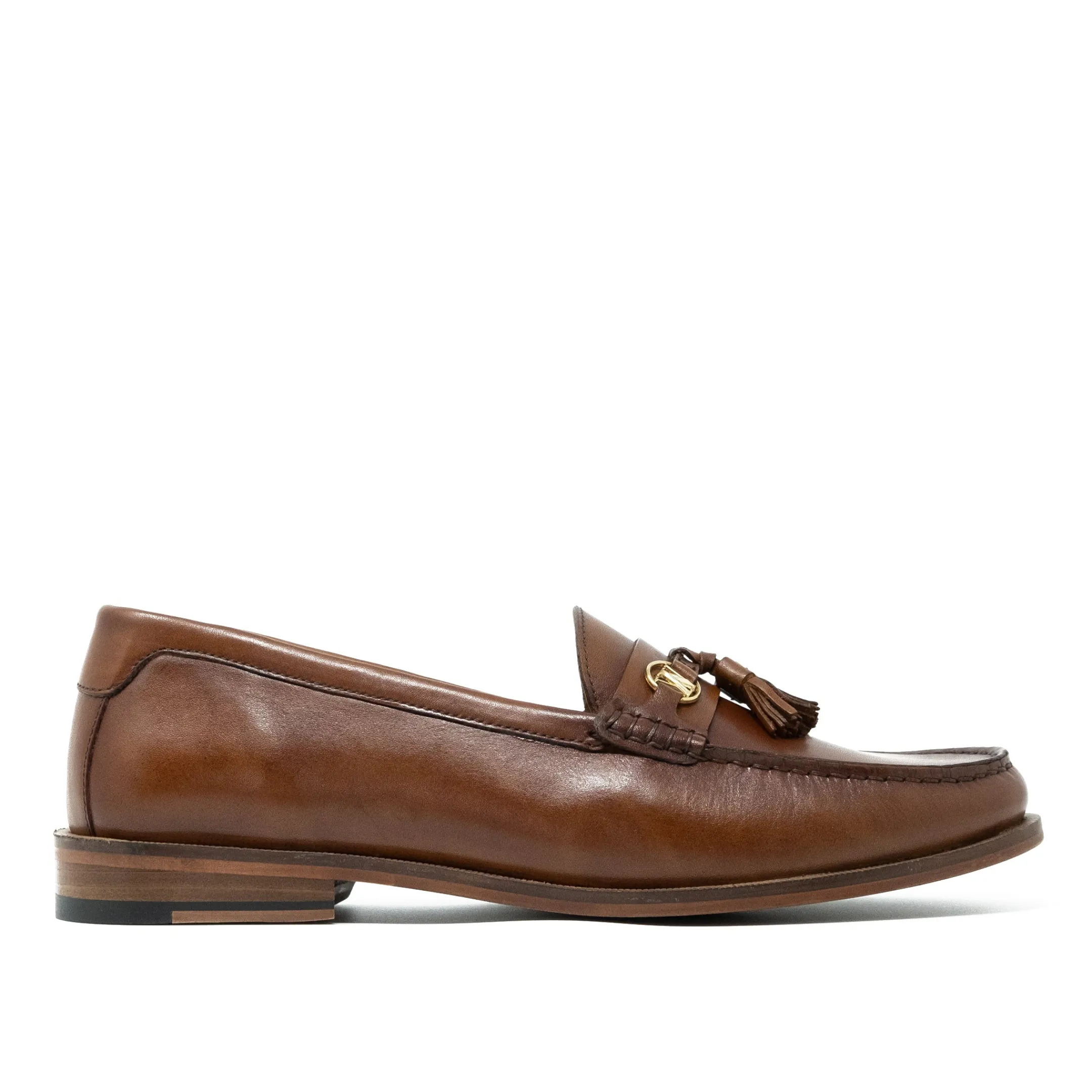 Outlet Walk London Riva Tassel Loafer Tan Leather