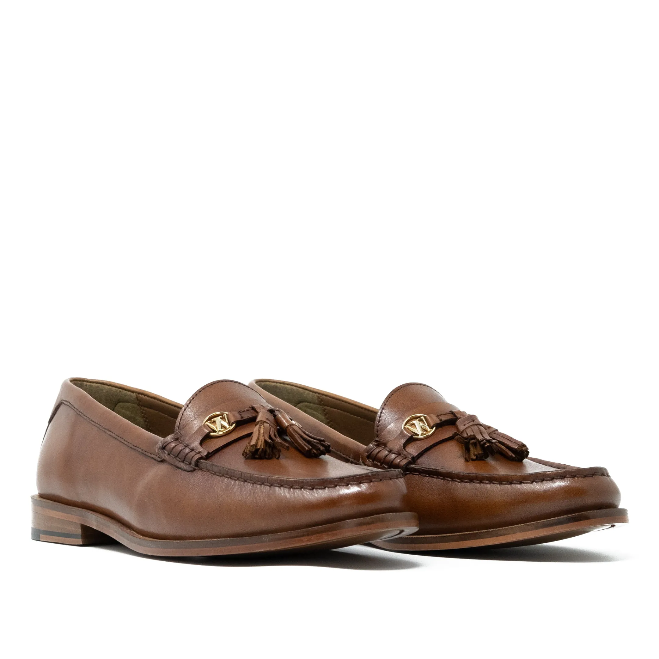 Outlet Walk London Riva Tassel Loafer Tan Leather