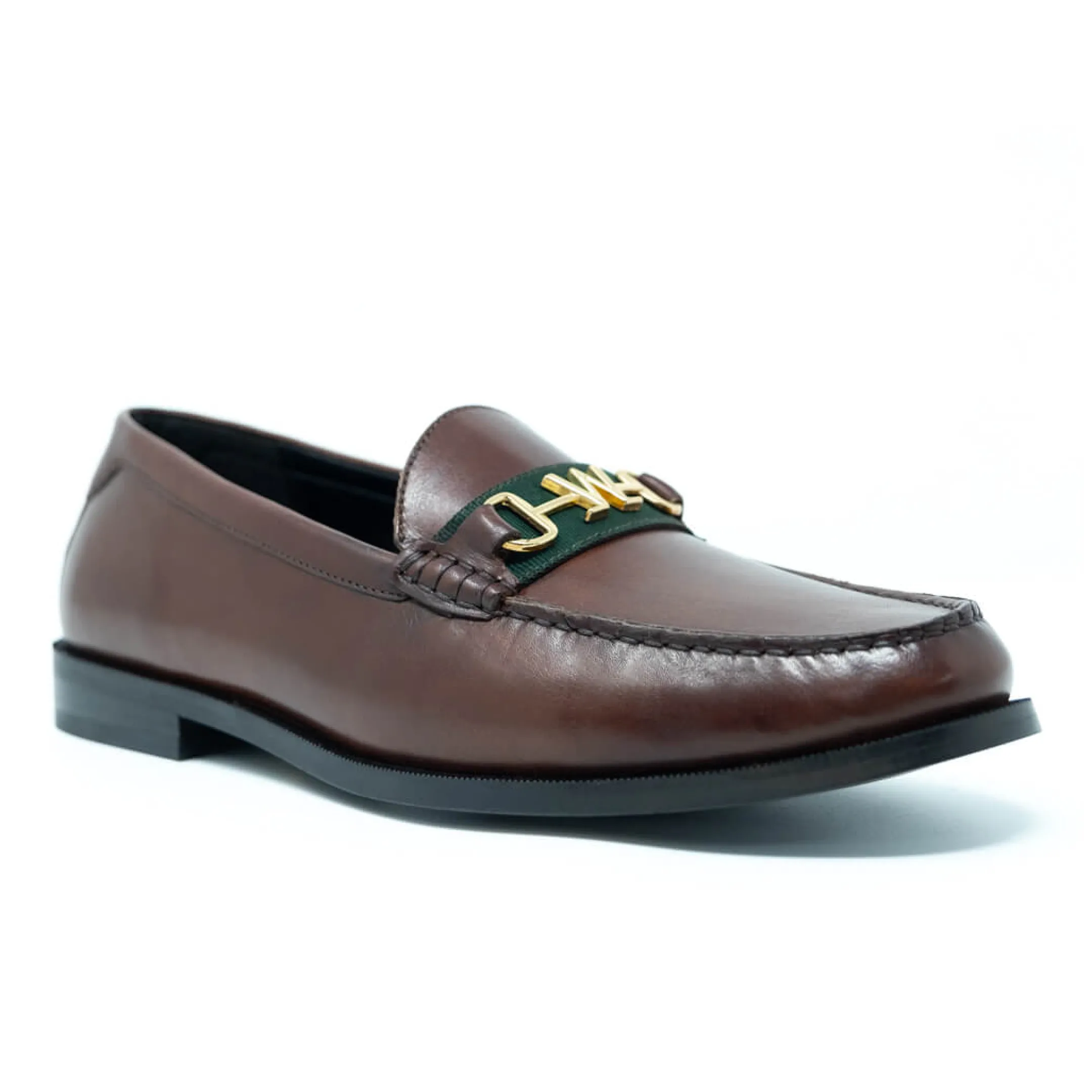 Fashion Walk London Riva Trim Loafer Brown Leather