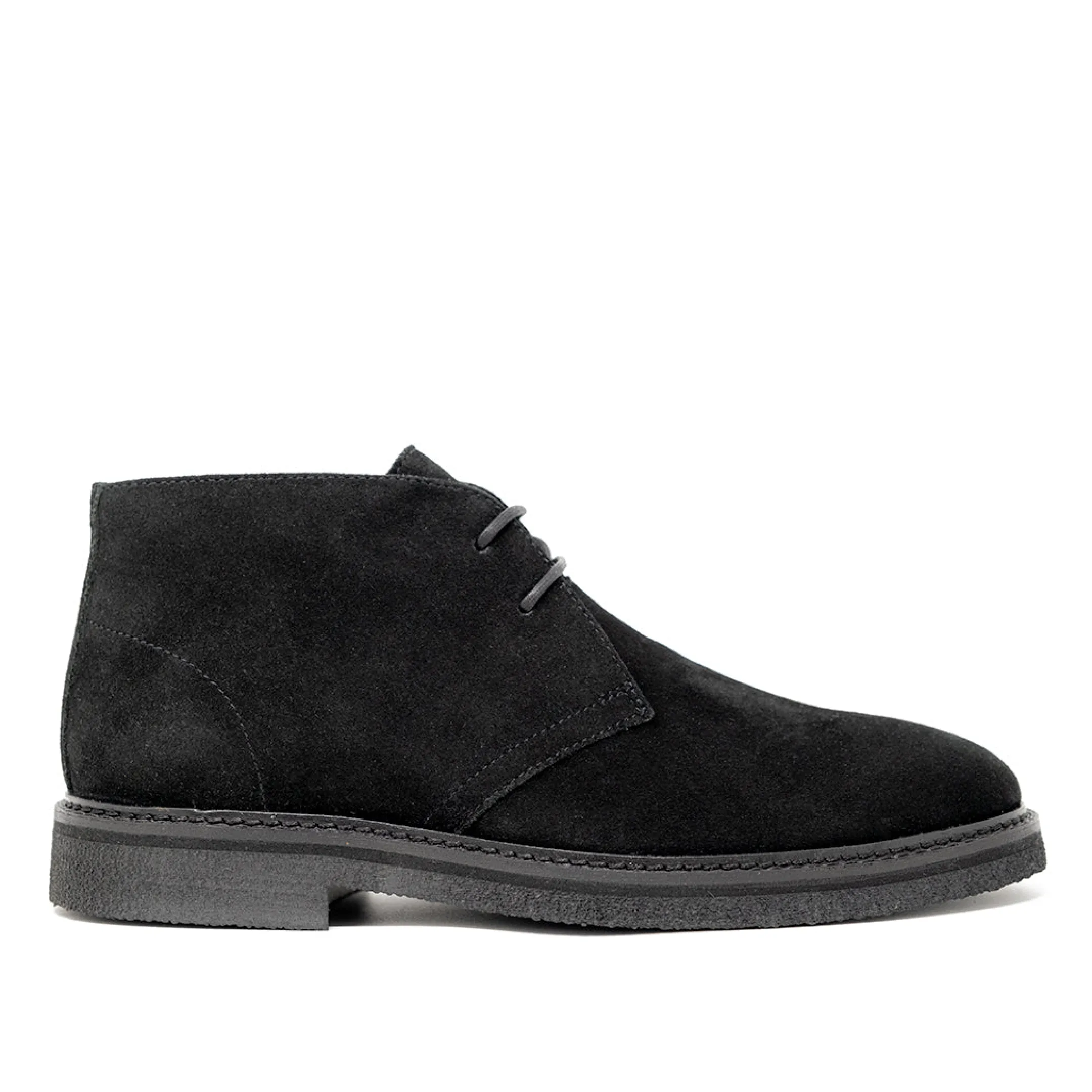 Best Walk London Slick Desert Boot Black Suede