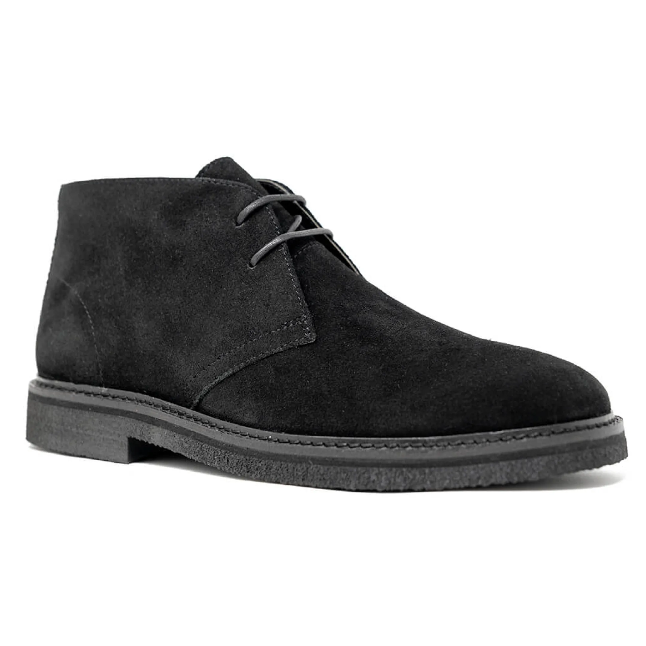 Best Walk London Slick Desert Boot Black Suede