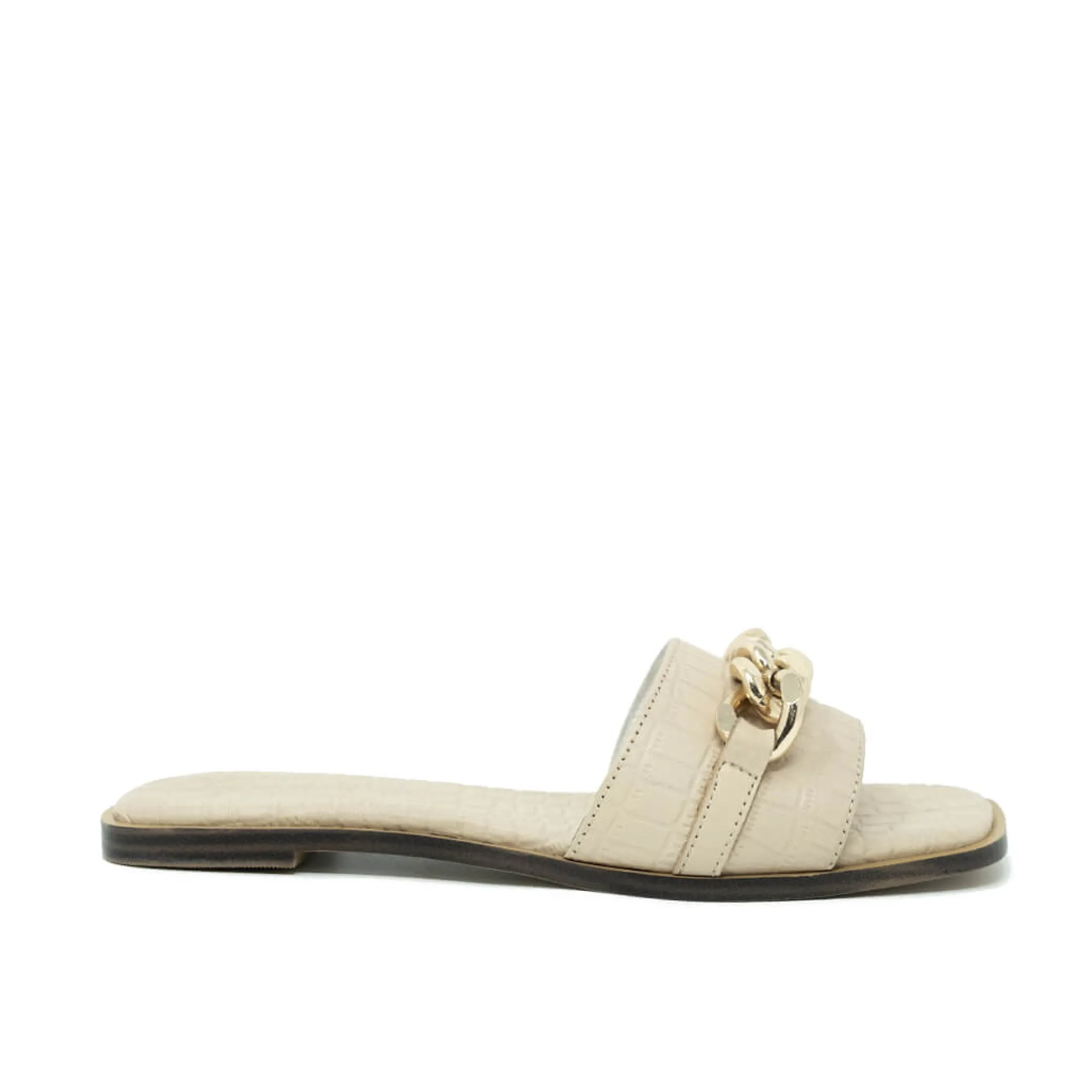Outlet Walk London St Tropez Chain Sandal Latte
