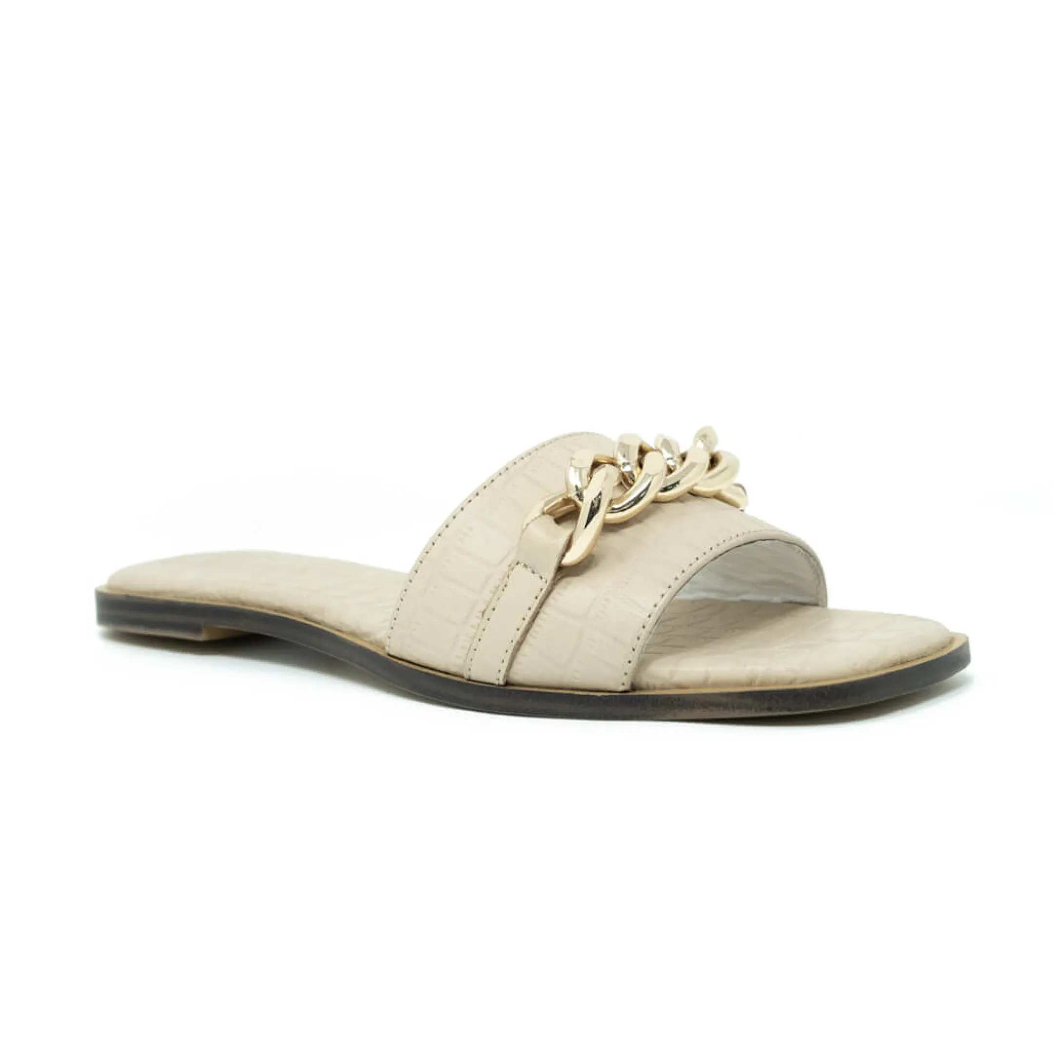 Outlet Walk London St Tropez Chain Sandal Latte