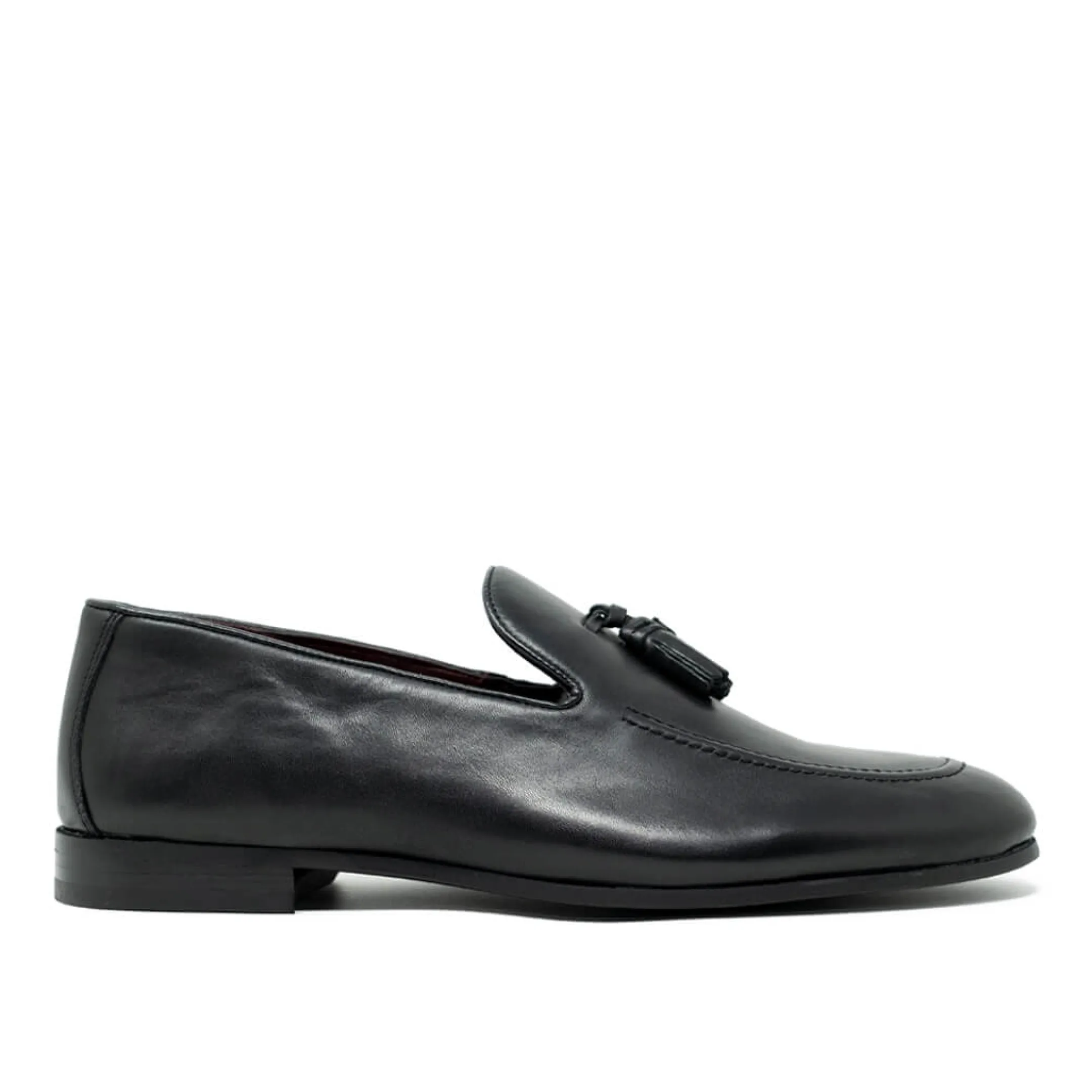 Hot Walk London Terry Tassel Loafer Black Leather